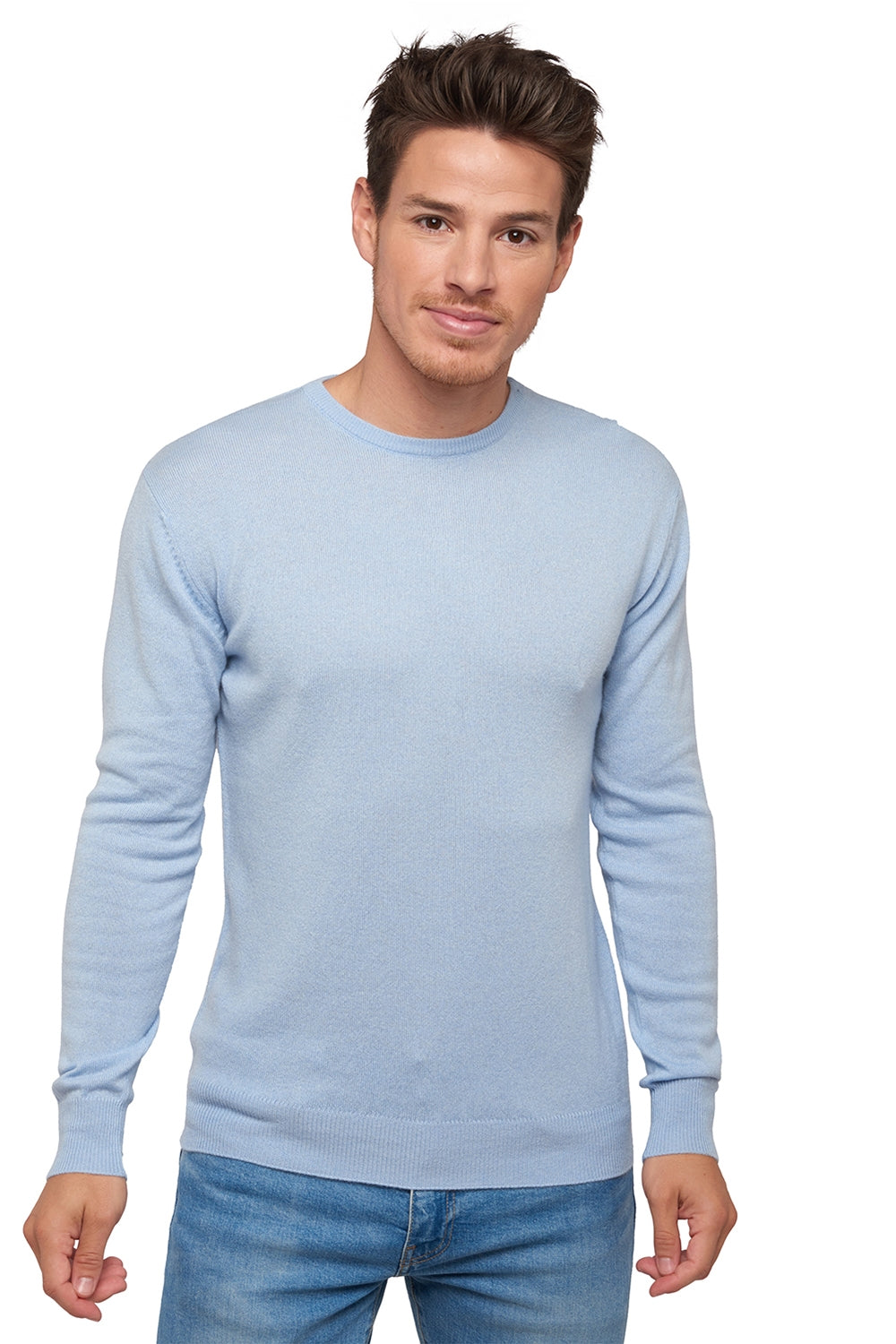 Keaton in cashmere uomo - azzurro cielo - Mahogany