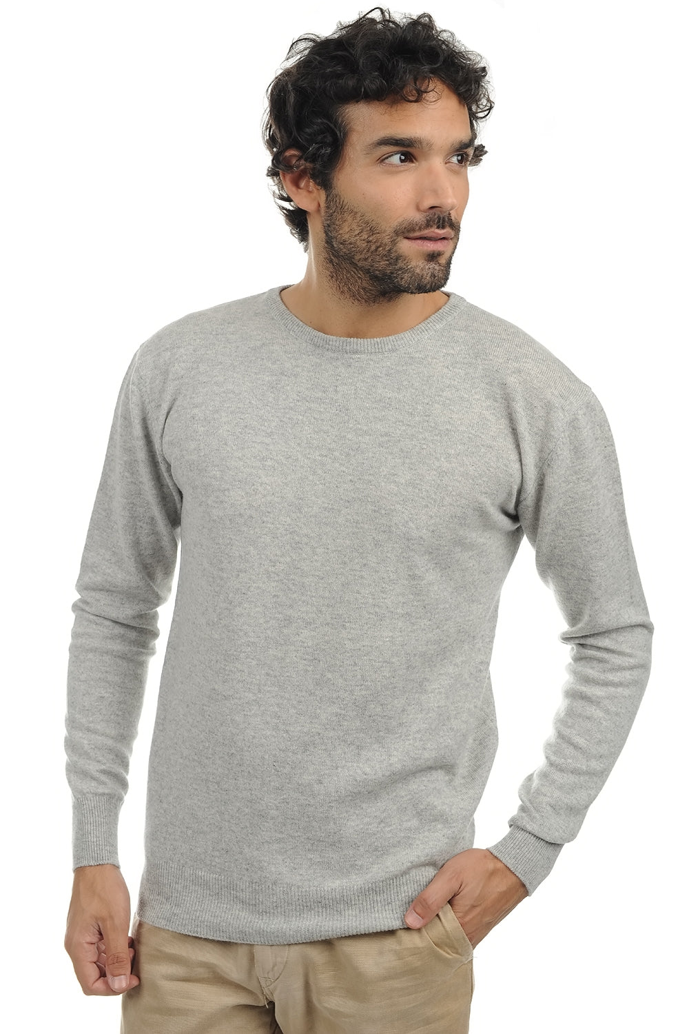 Keaton in cashmere uomo - flanella chiné - Mahogany