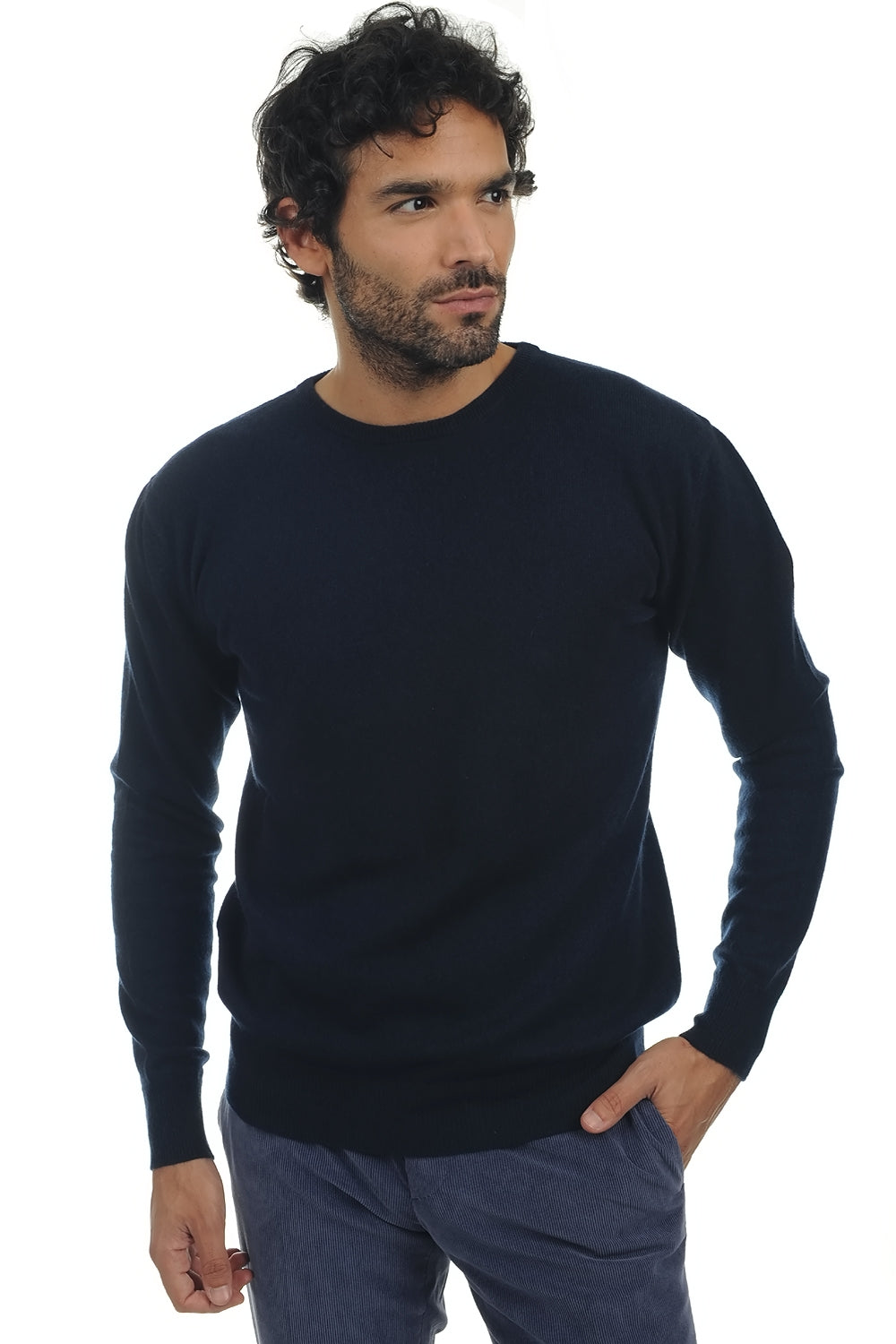 Keaton in cashmere uomo - blu marino scuro - Mahogany