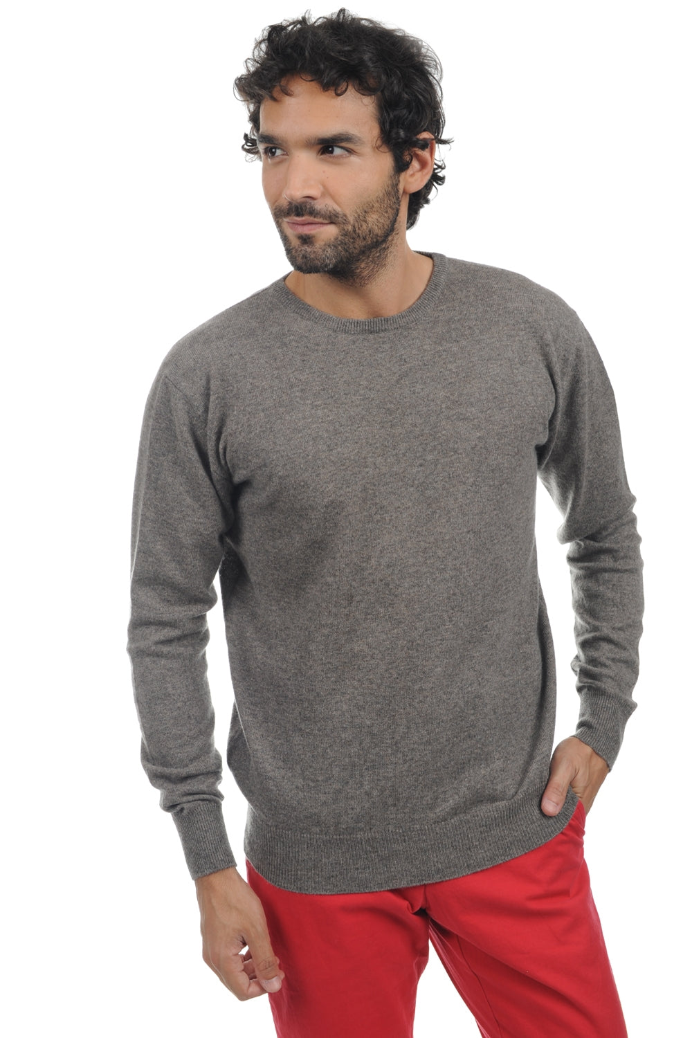 Keaton in cashmere uomo - marmotta chiné - Mahogany