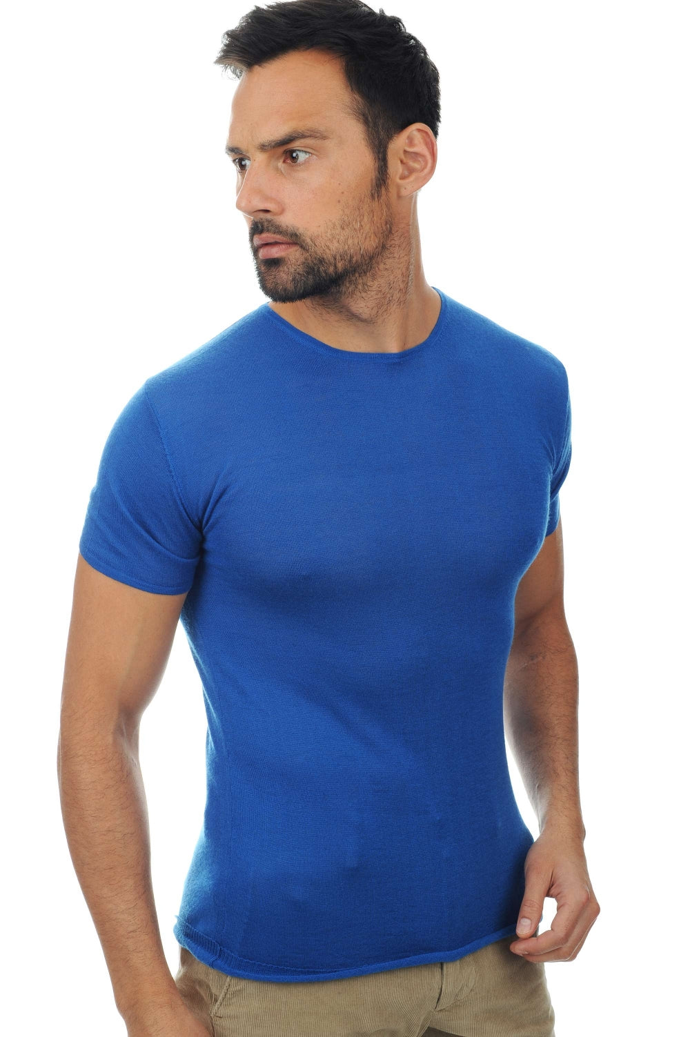 Lilian in piuma di cashmere uomo - blu santorini - Mahogany