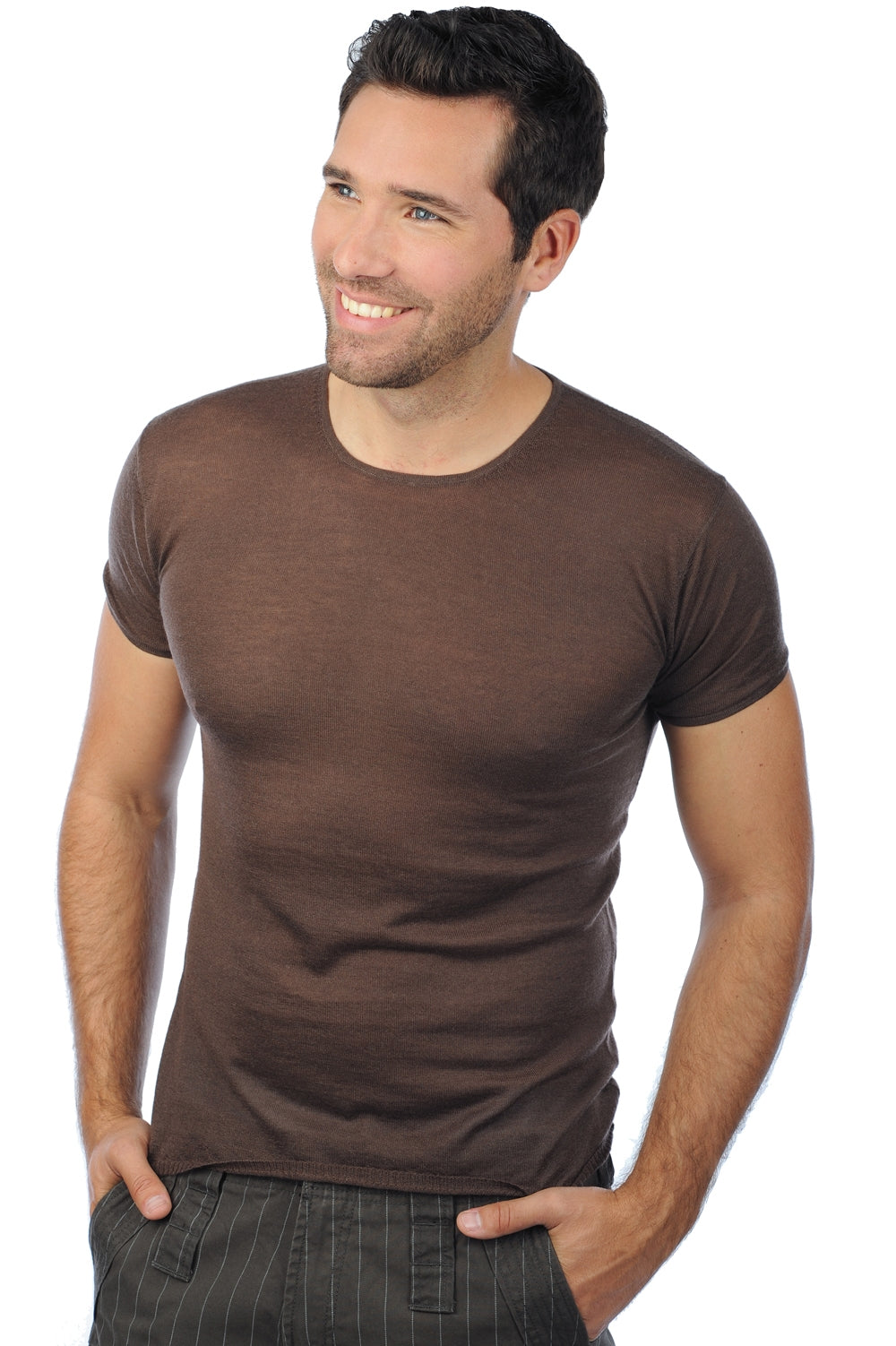 Lilian in piuma di cashmere uomo - brownies - Mahogany