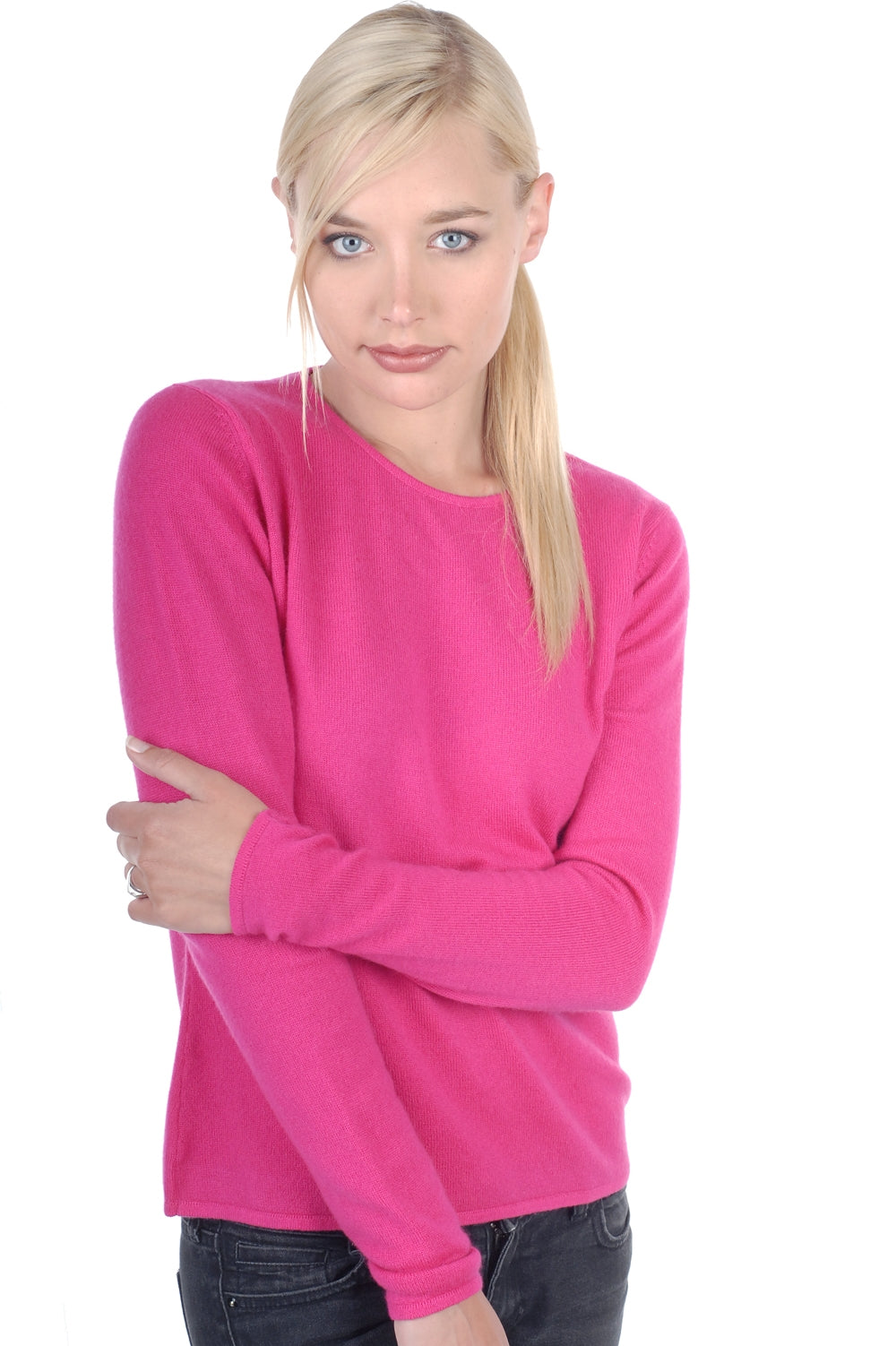 Line in cashmere donna - fucsia - Mahogany