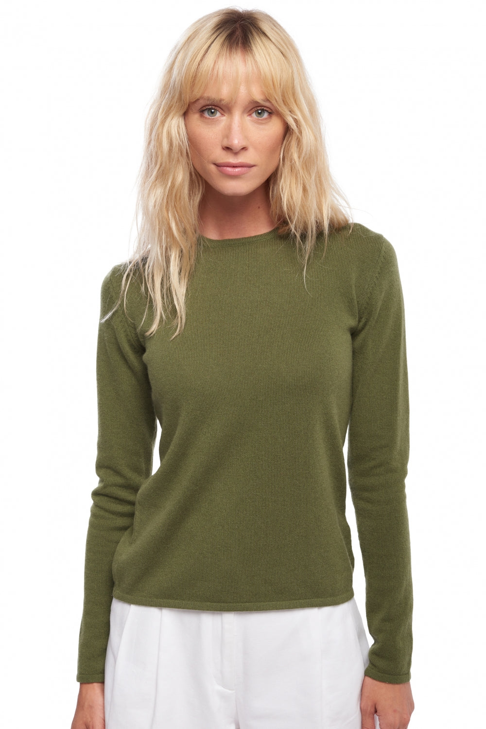 Line in cashmere donna - kaki - Mahogany