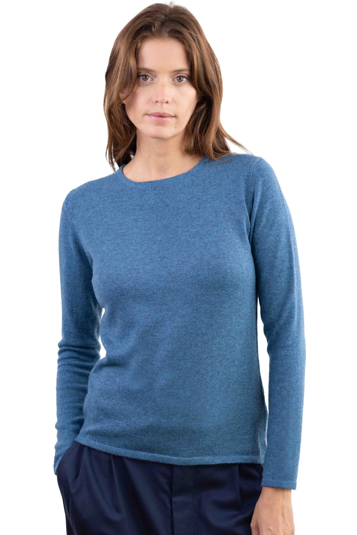 Line in cashmere donna - manor blue - Mahogany