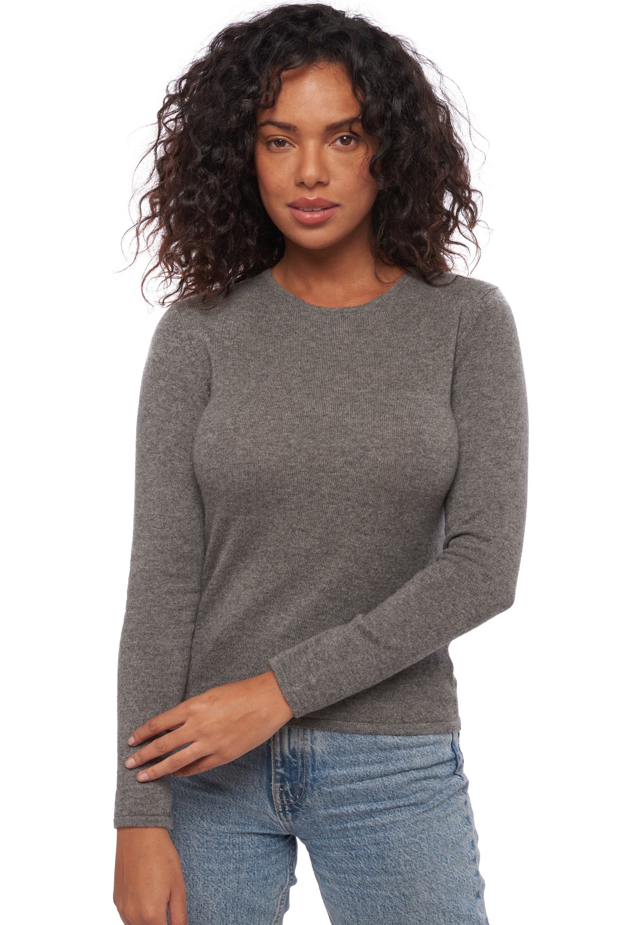 Line in cashmere donna - marmotta chiné - Mahogany