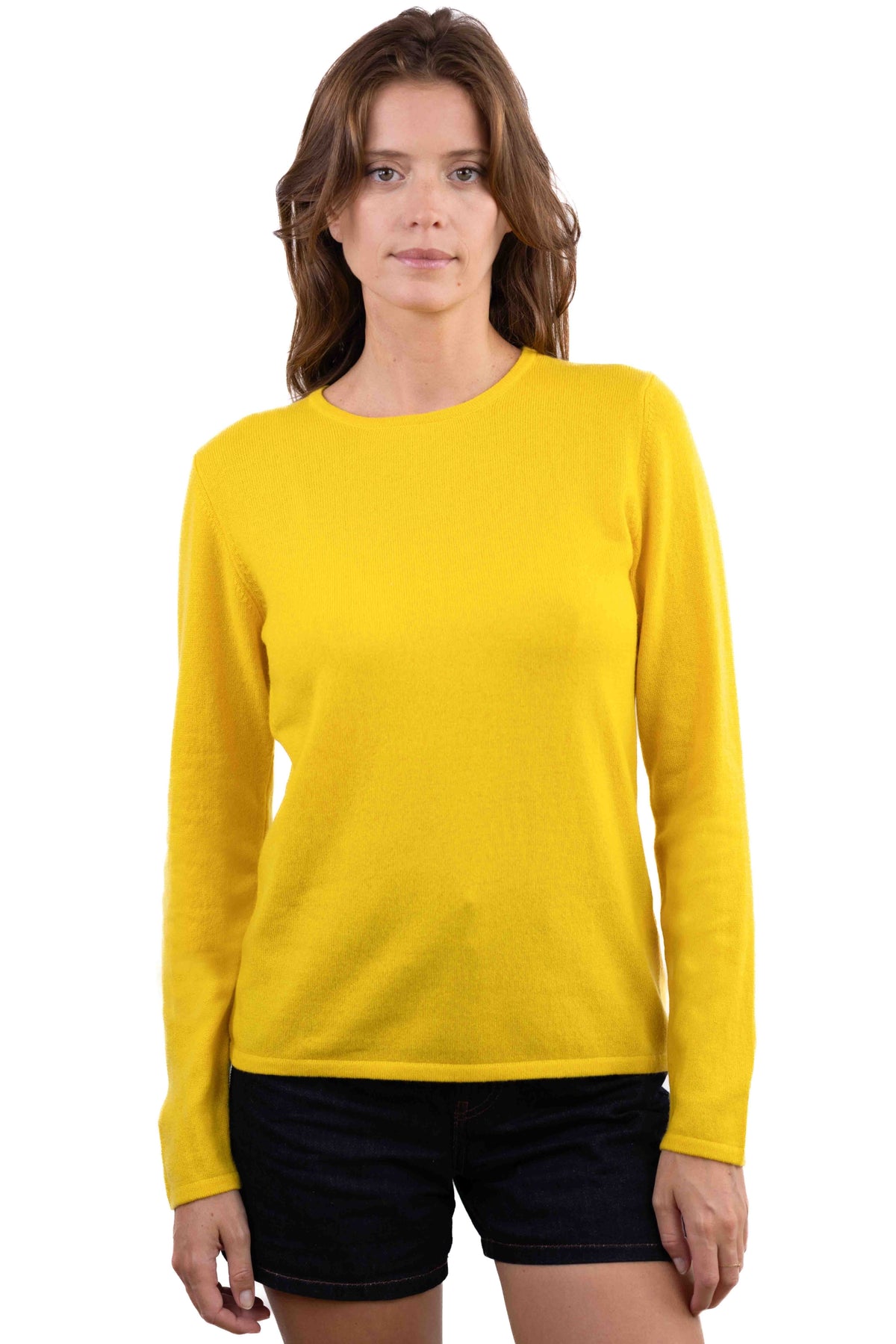 Line in cashmere donna - girasole - Mahogany