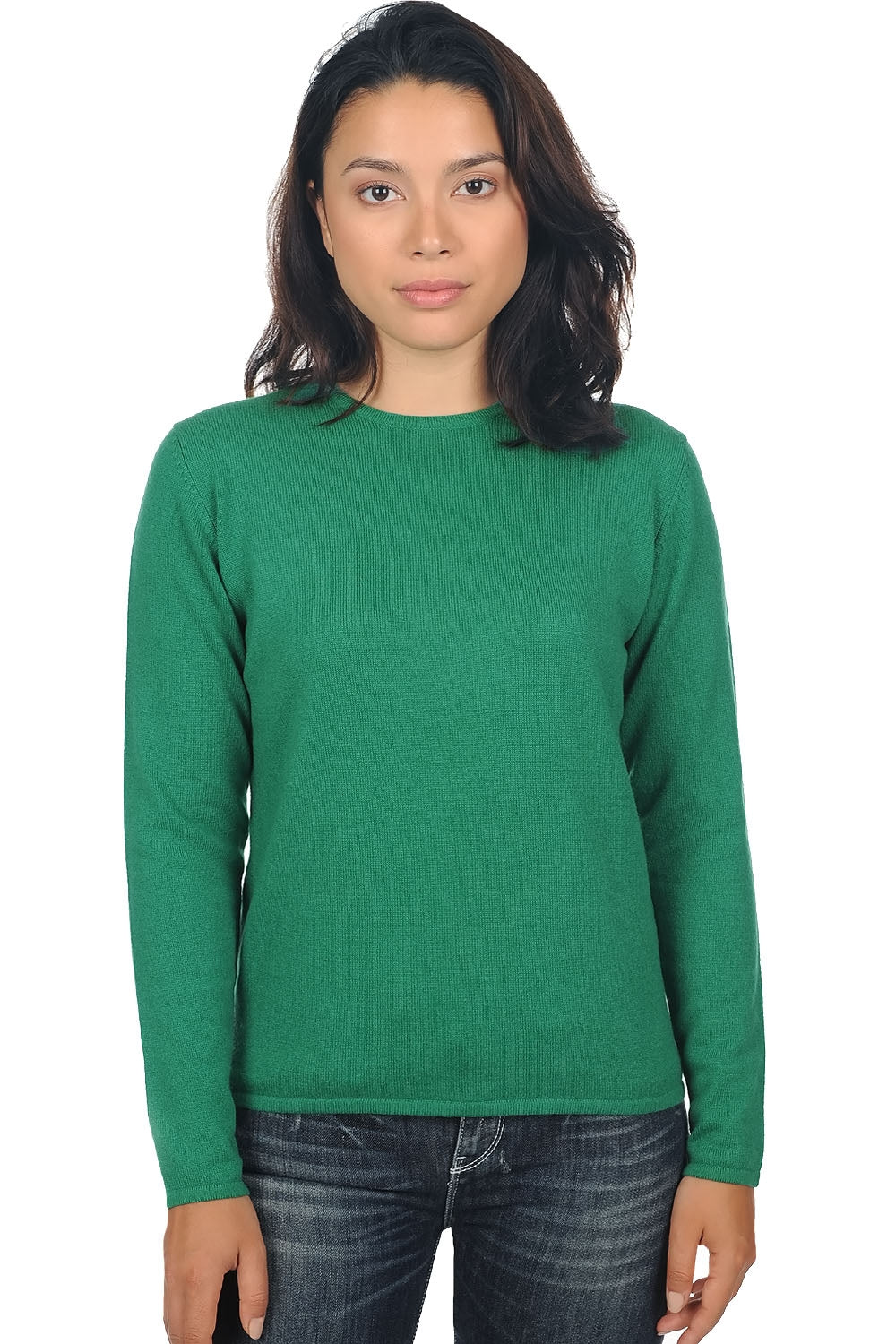 Line in cashmere donna - verde inglese - Mahogany