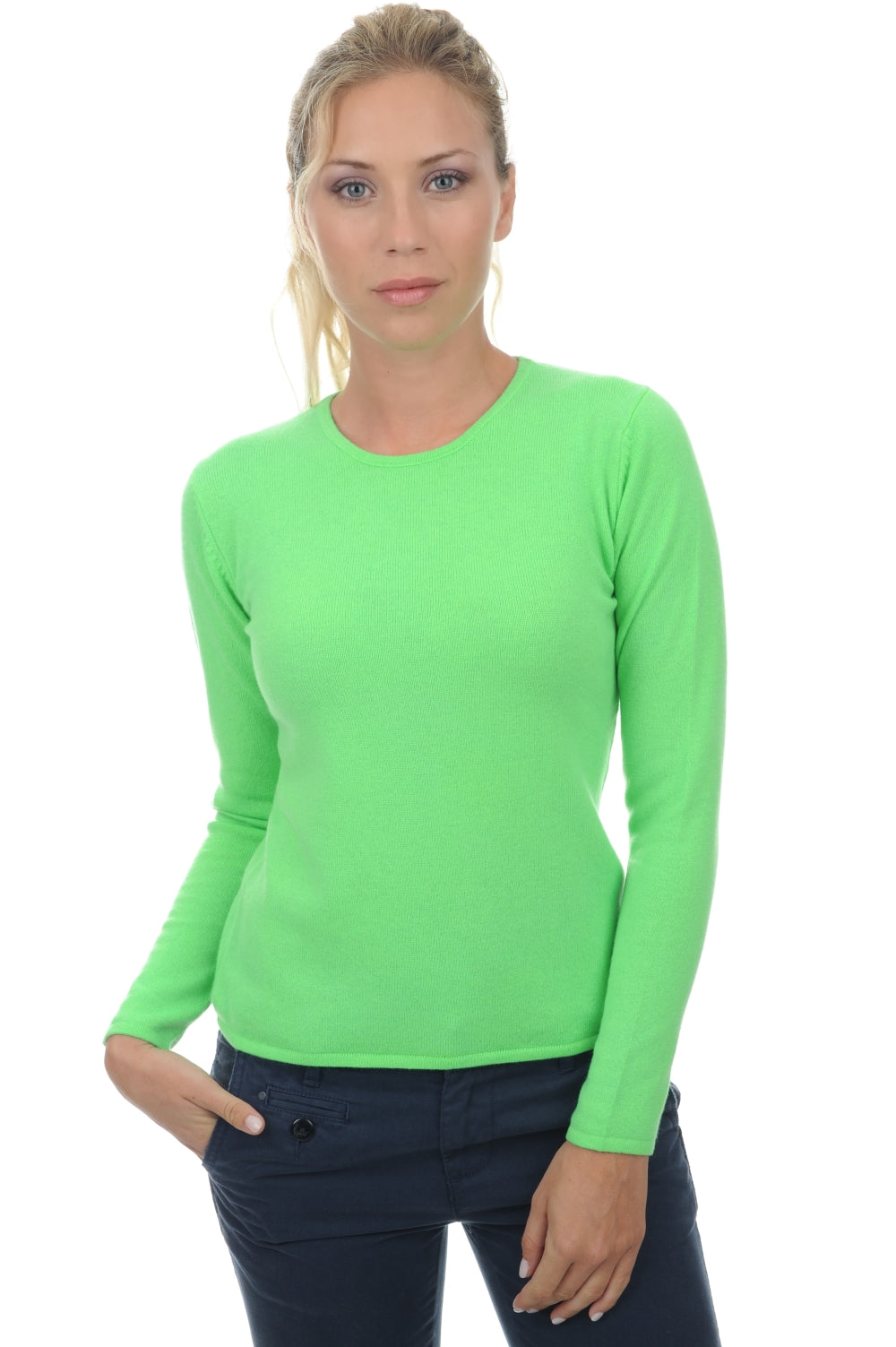 Line in cashmere donna - verde neon - Mahogany