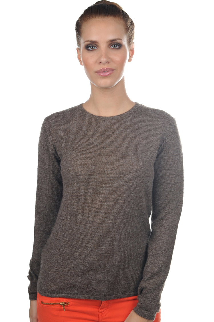 Line-Alpaga in baby alpaca donna - naturale - Mahogany