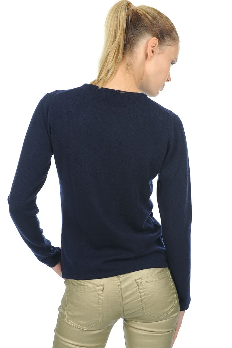Line Premium in cashmere donna - Vista 1 - premium navy - Mahogany