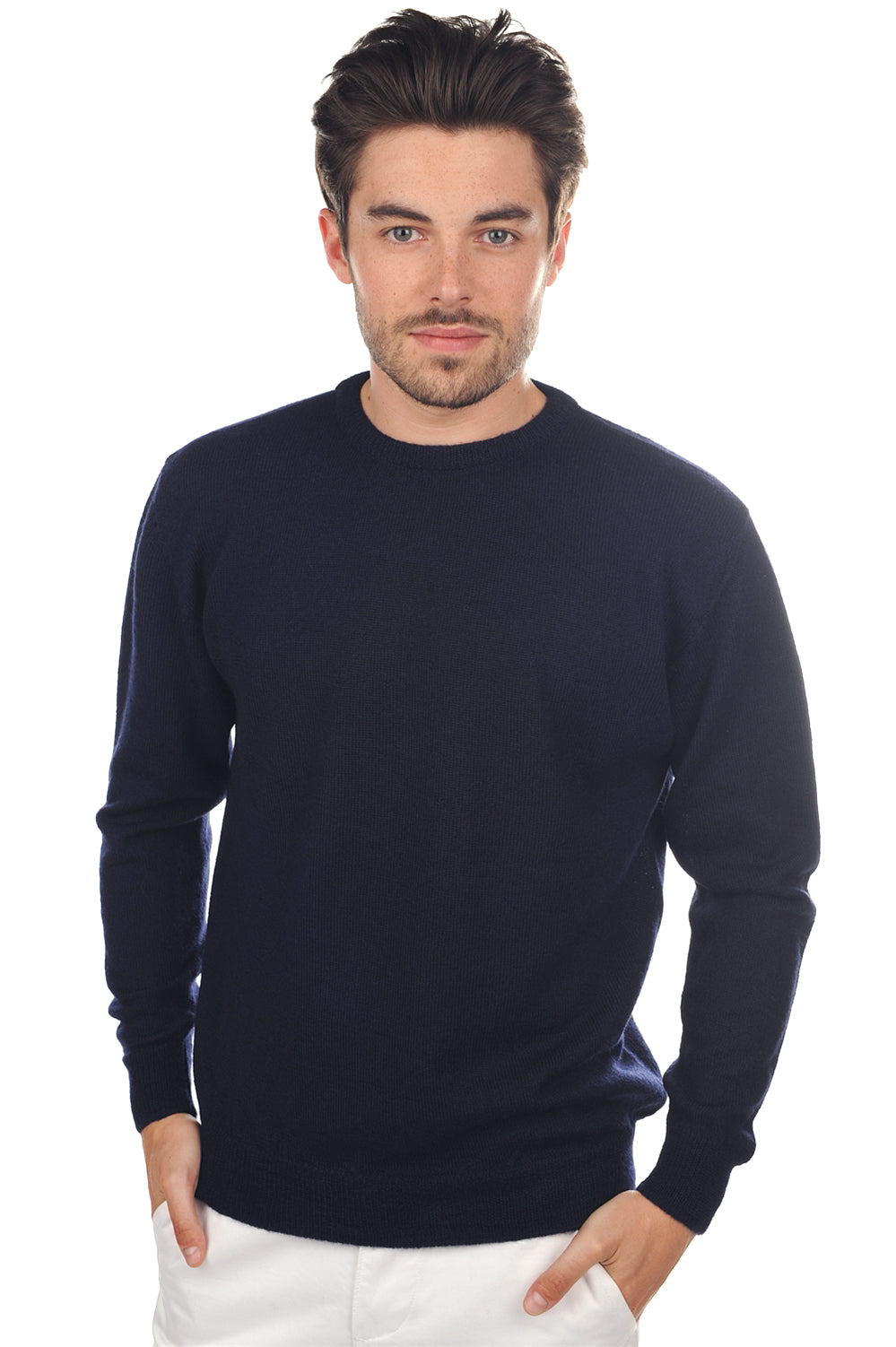 Nestor-Alpaga in baby alpaca uomo - blu marino - Mahogany