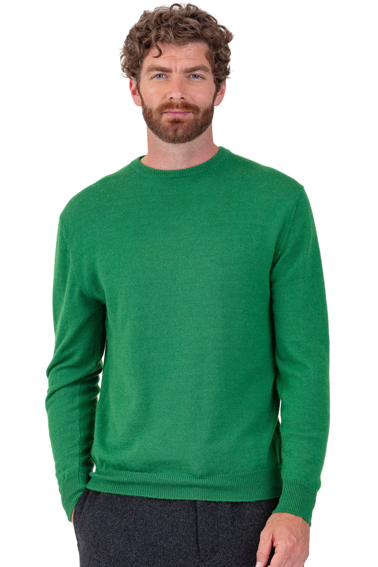 Nestor-Alpaga in baby alpaca uomo - green leaf - Mahogany