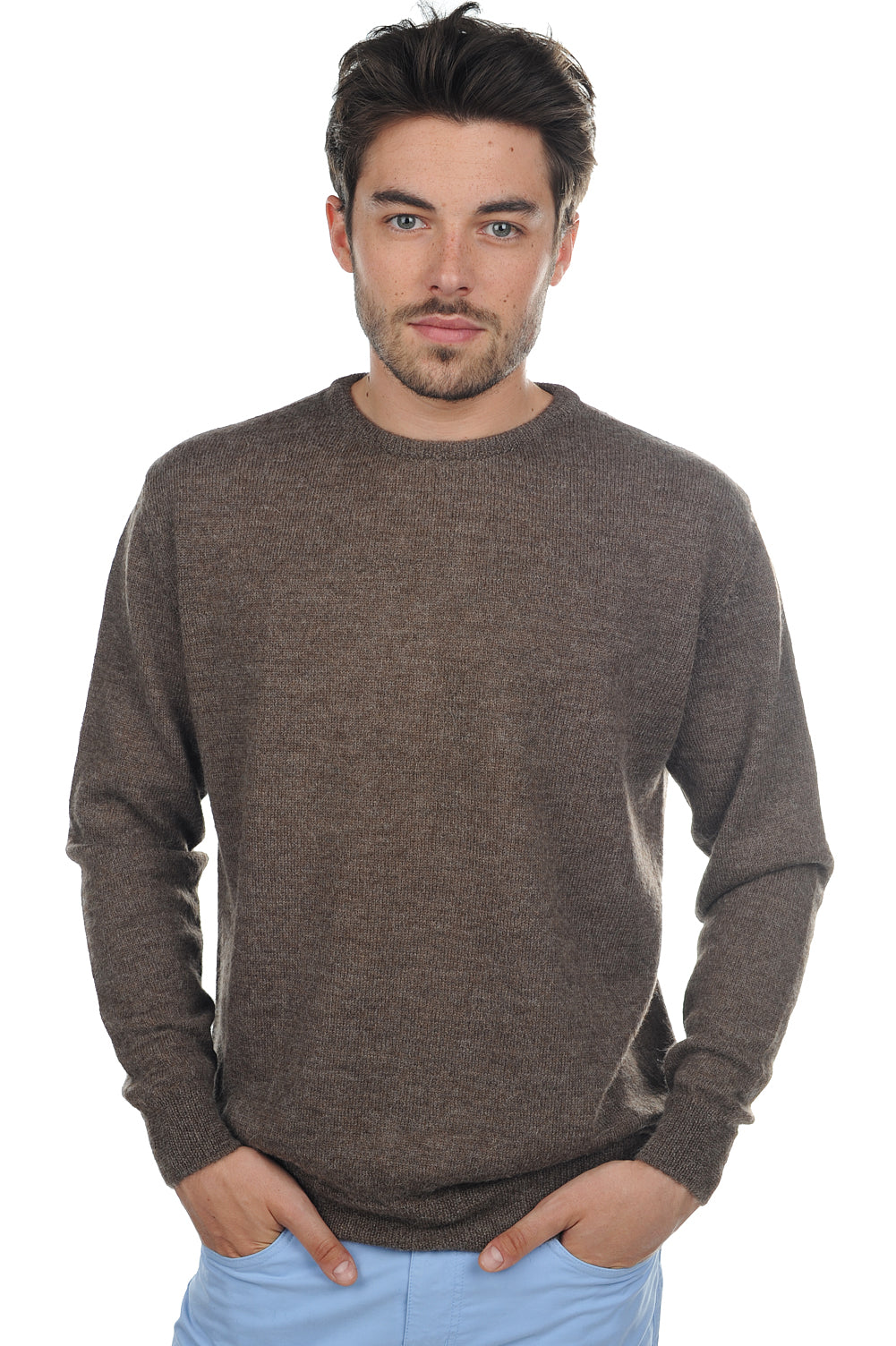 Nestor-Alpaga in baby alpaca uomo - naturale - Mahogany