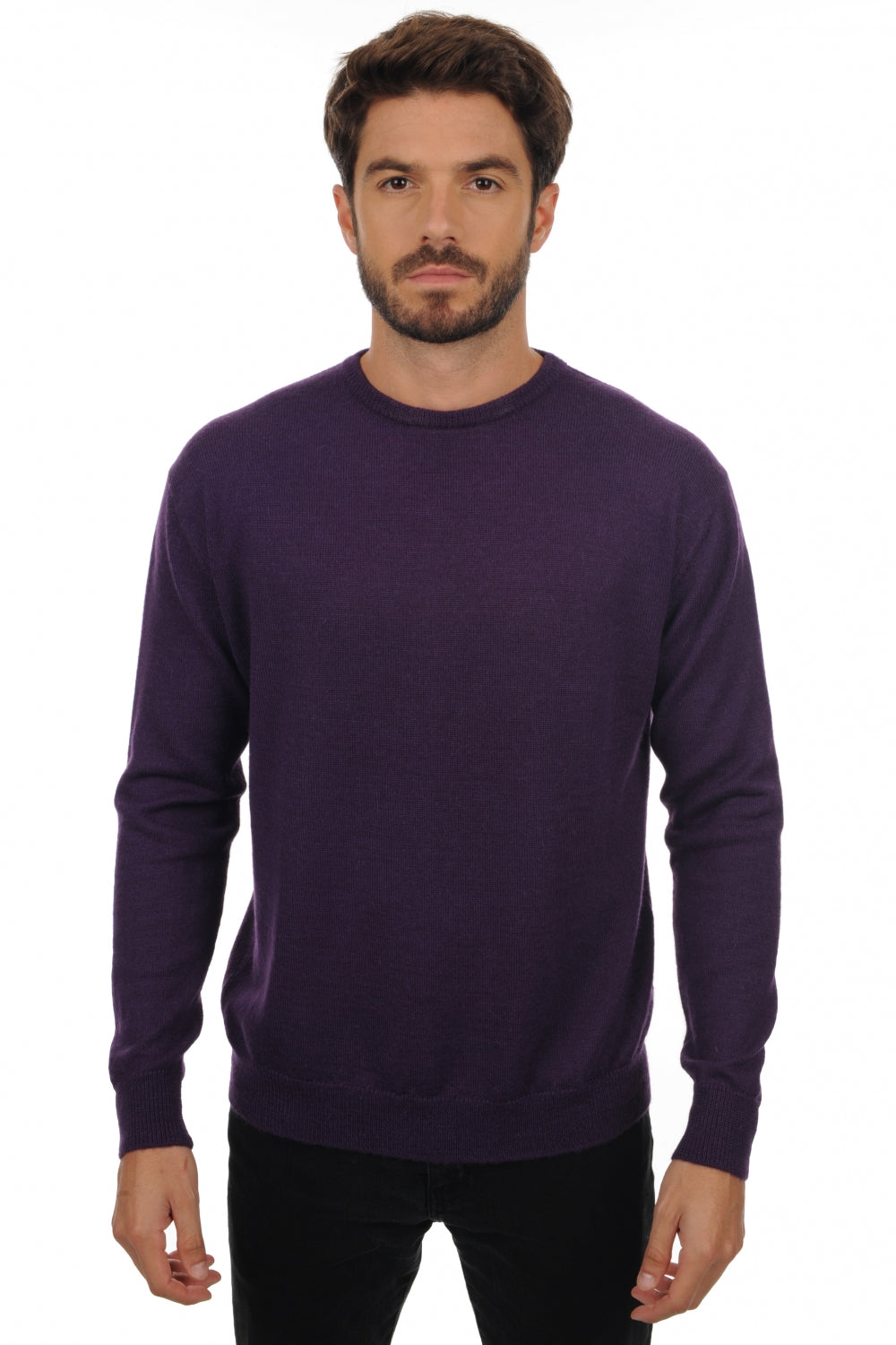Nestor-Alpaga in baby alpaca uomo - viola - Mahogany