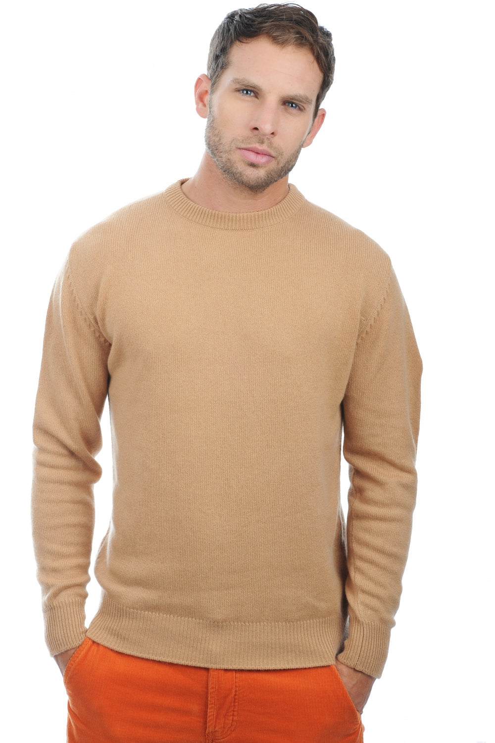 Nestor in cashmere uomo - cammello - Mahogany