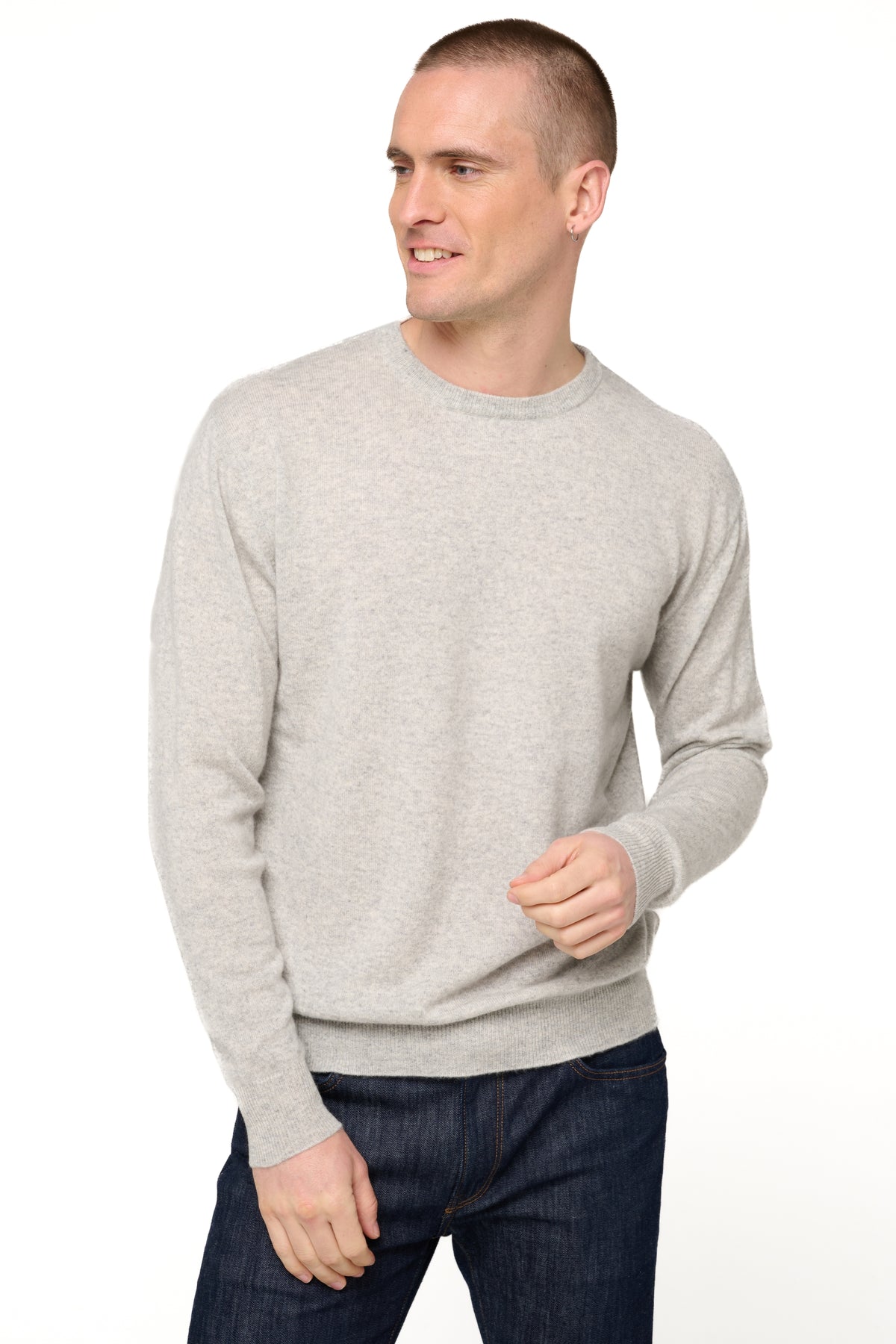 Nestor in cashmere uomo - flanella chiné - Mahogany
