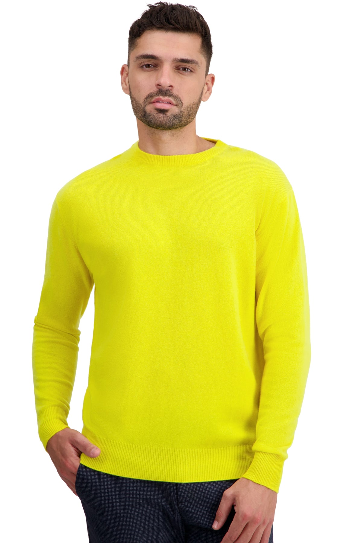 Nestor in cashmere uomo - giallo citric - Mahogany
