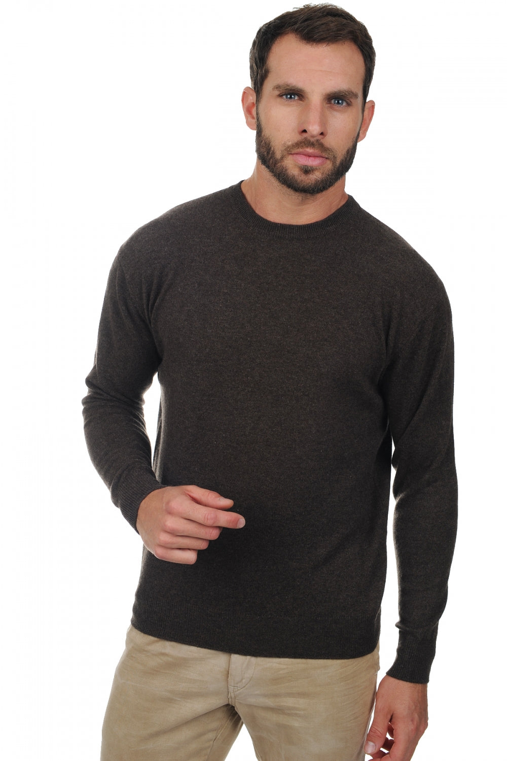 Nestor in cashmere uomo - marrone chiné - Mahogany
