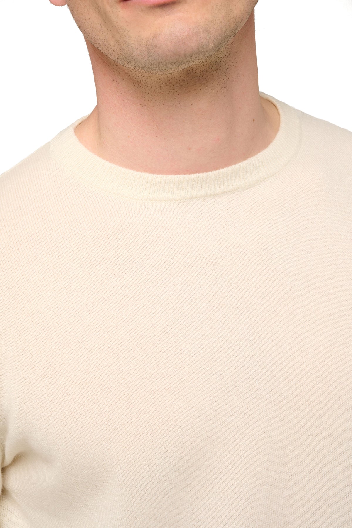 Nestor in cashmere uomo - Vista 1 - natural écru - Mahogany