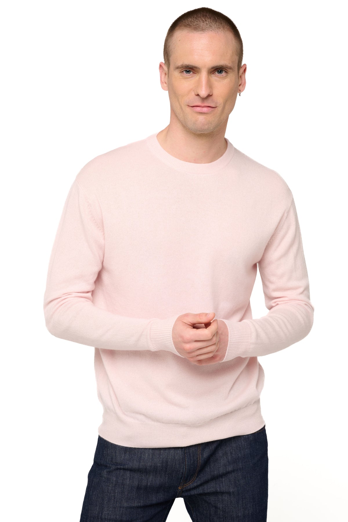 Nestor in cashmere uomo - rosa pallido - Mahogany