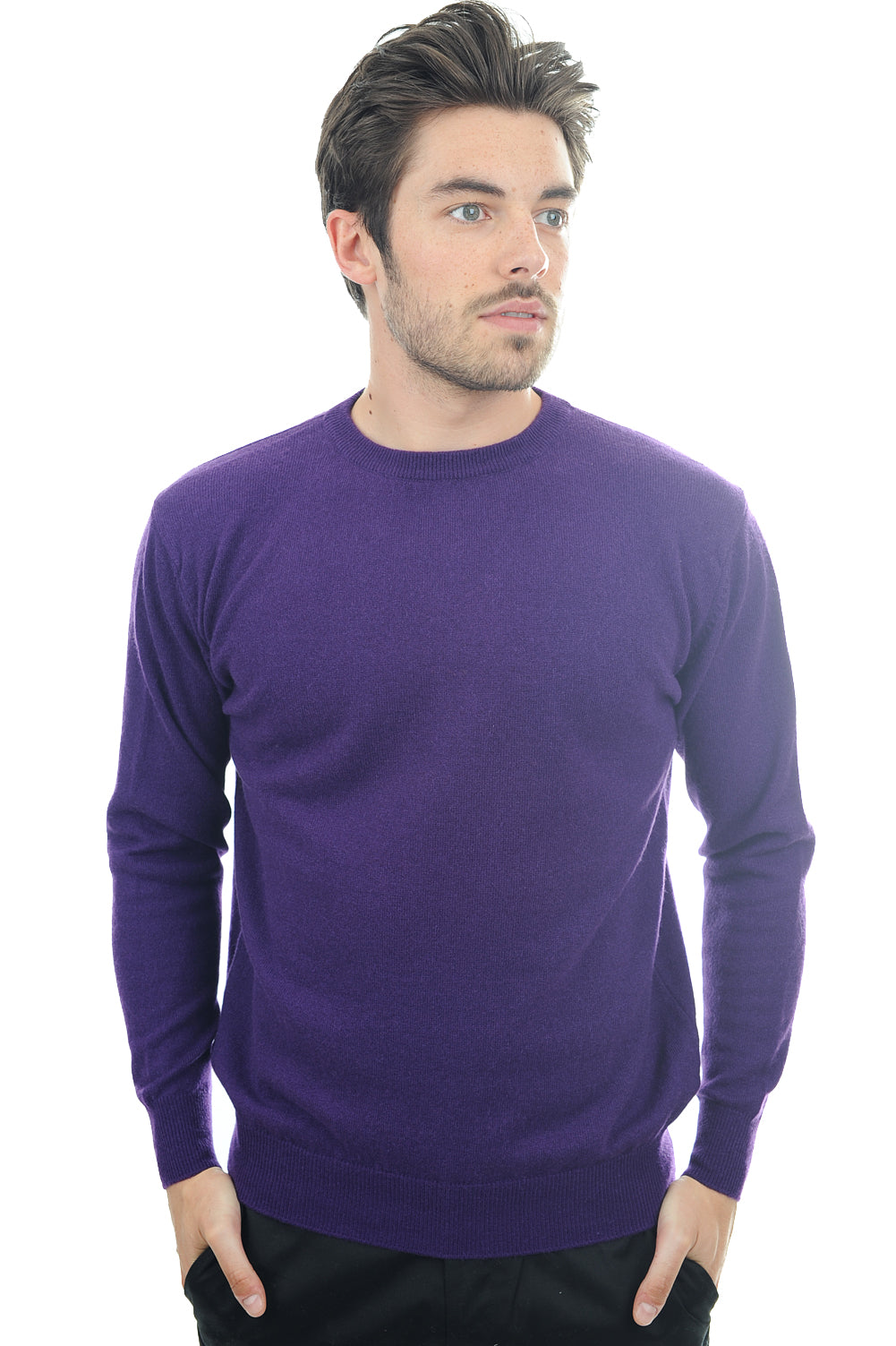 Nestor in cashmere uomo - viola vivissimo - Mahogany