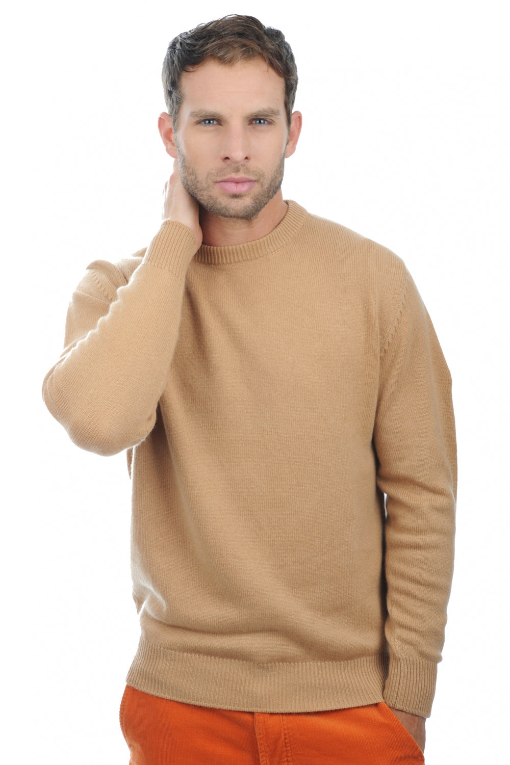 Nestor 4F in cashmere uomo - cammello - Mahogany