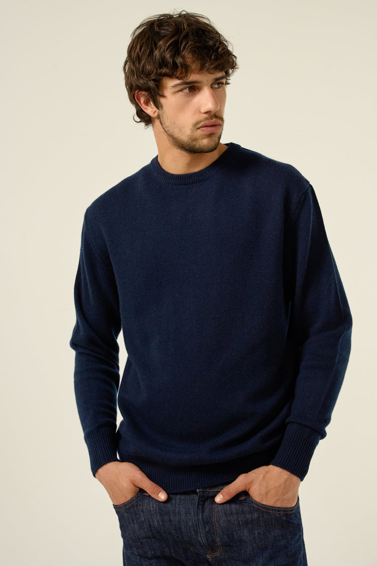 Nestor 4F in cashmere da uomo - blu marino scuro - Mahogany