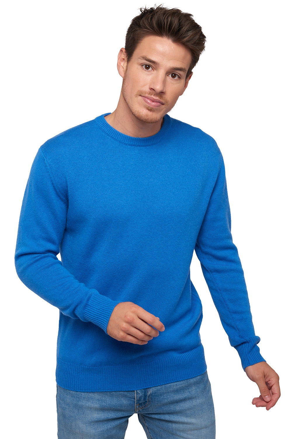 Nestor 4F in cashmere da uomo - tetbury blue - Mahogany