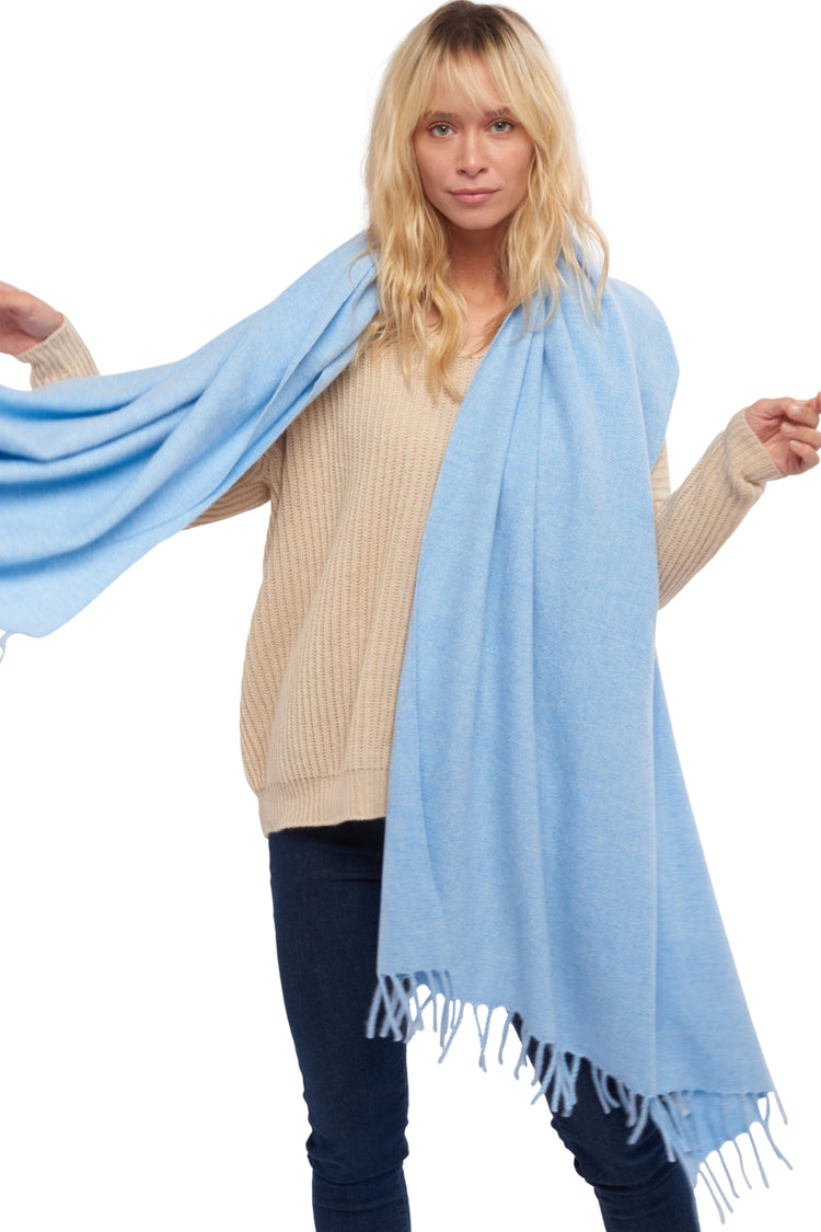Niry in cashmere donna - azzurro chiné - Mahogany