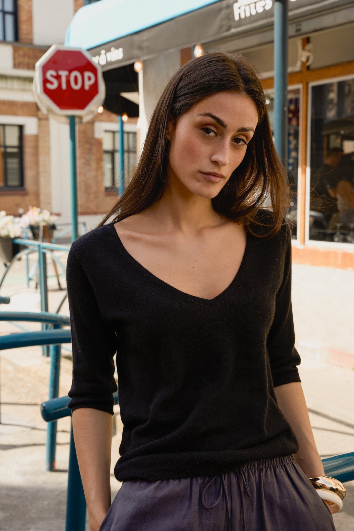 Odessa in cashmere donna - nero - Mahogany