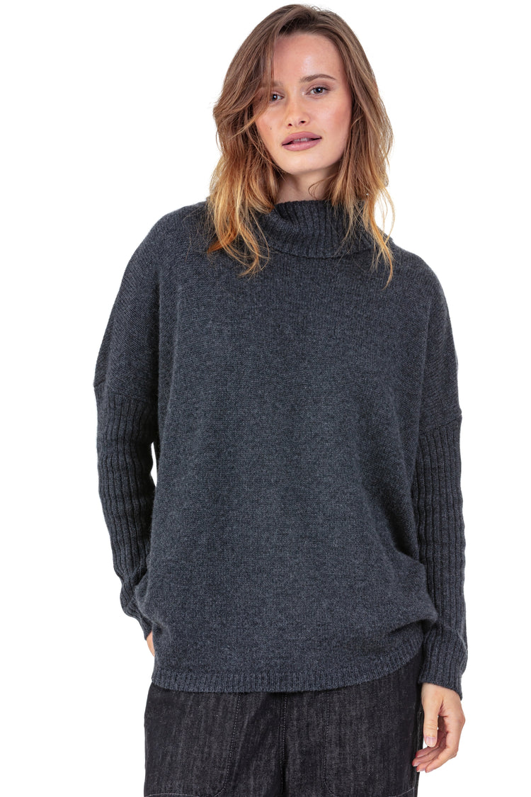 Paprikae in cashmere donna - Vista 3 - antracite melange - Mahogany