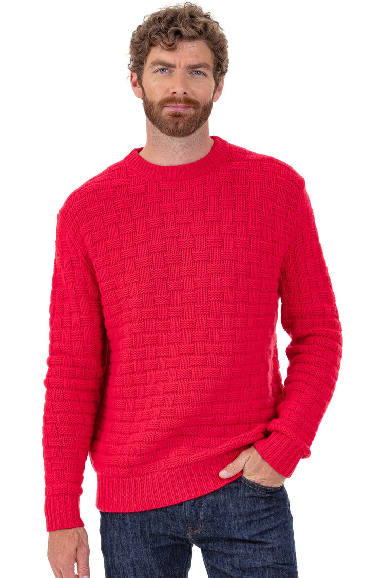 Pedro in cashmere uomo - rosso velluto - Mahogany