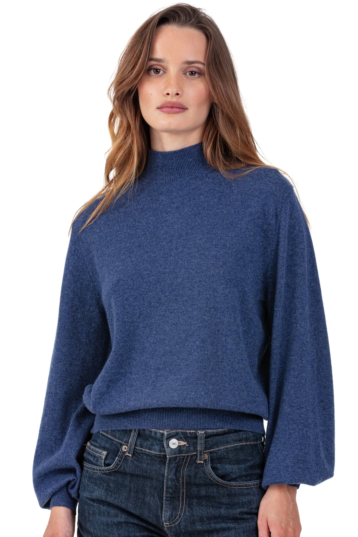 Pia in cashmere donna - Vista 1 - indigo - Mahogany
