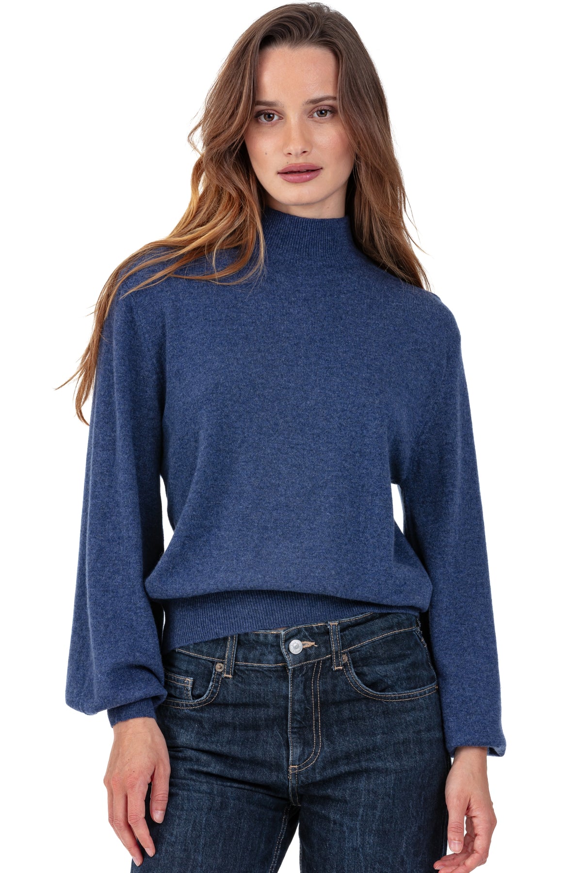 Pia in cashmere donna - indigo - Mahogany