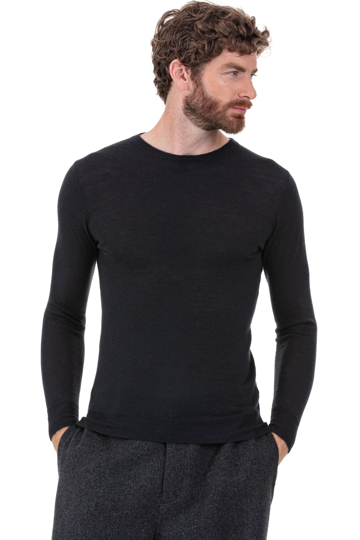 Pier in piuma di cashmere uomo - nero - Mahogany