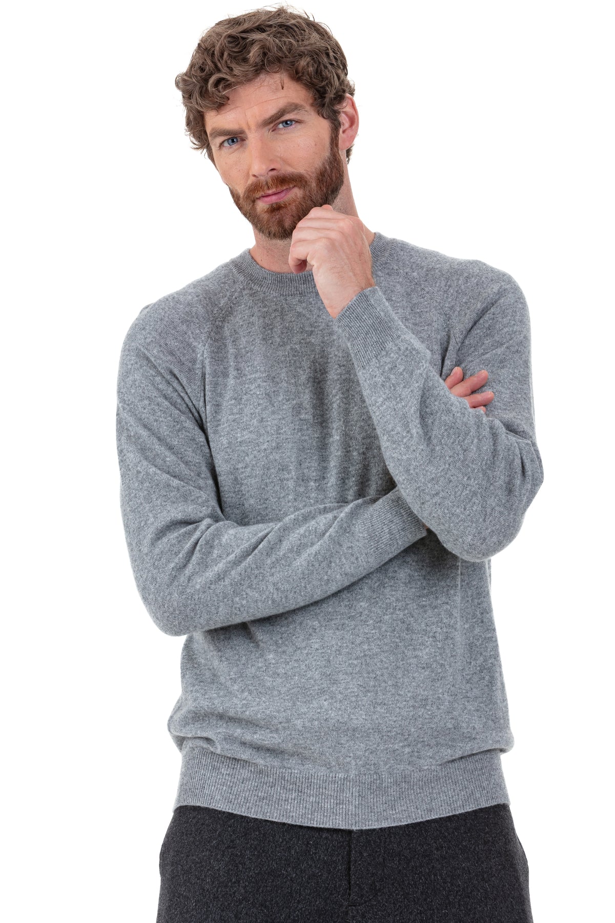 Prince in cocoon cashmere uomo - grey - Mahogany