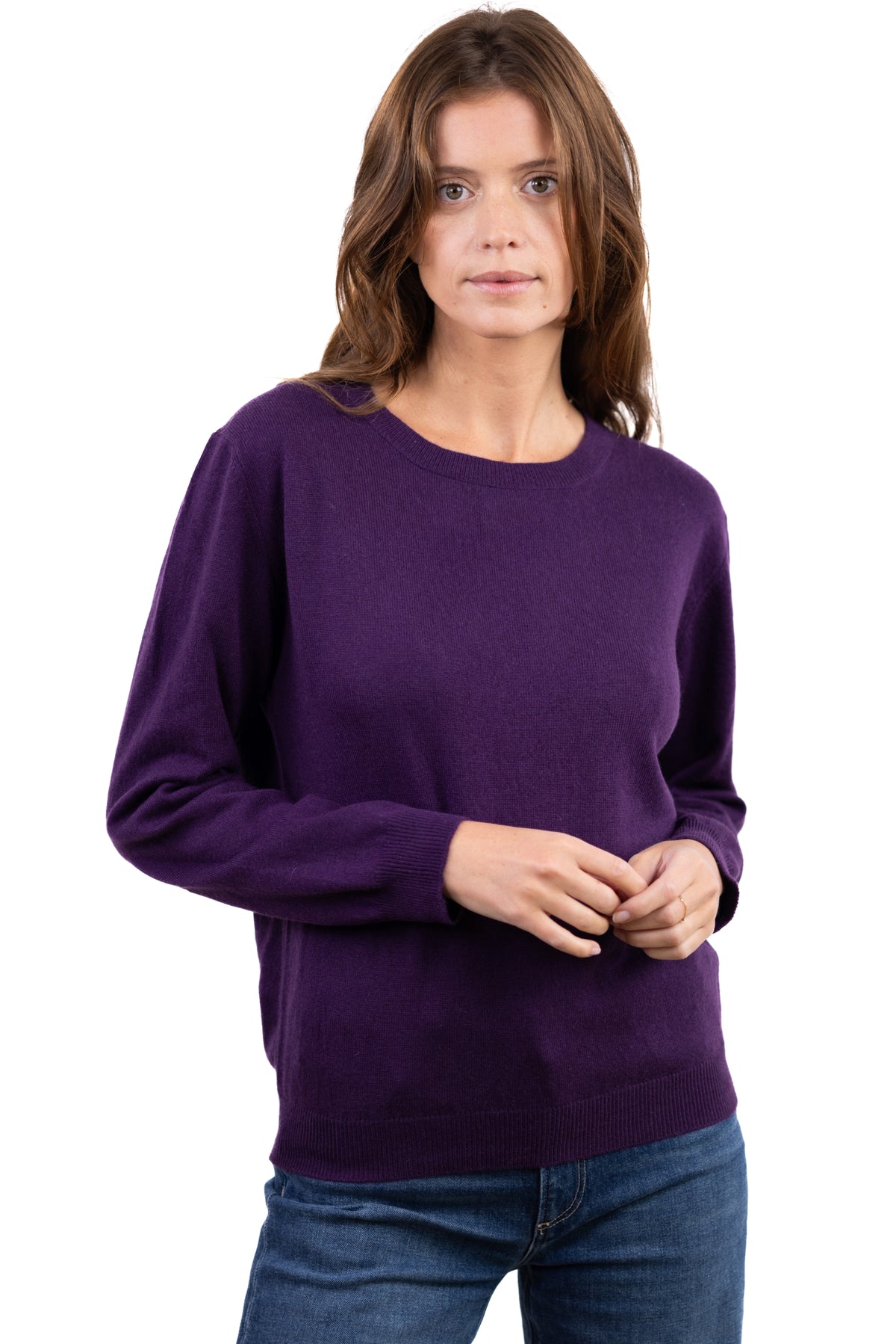 Raison in cashmere donna - prugna - Mahogany