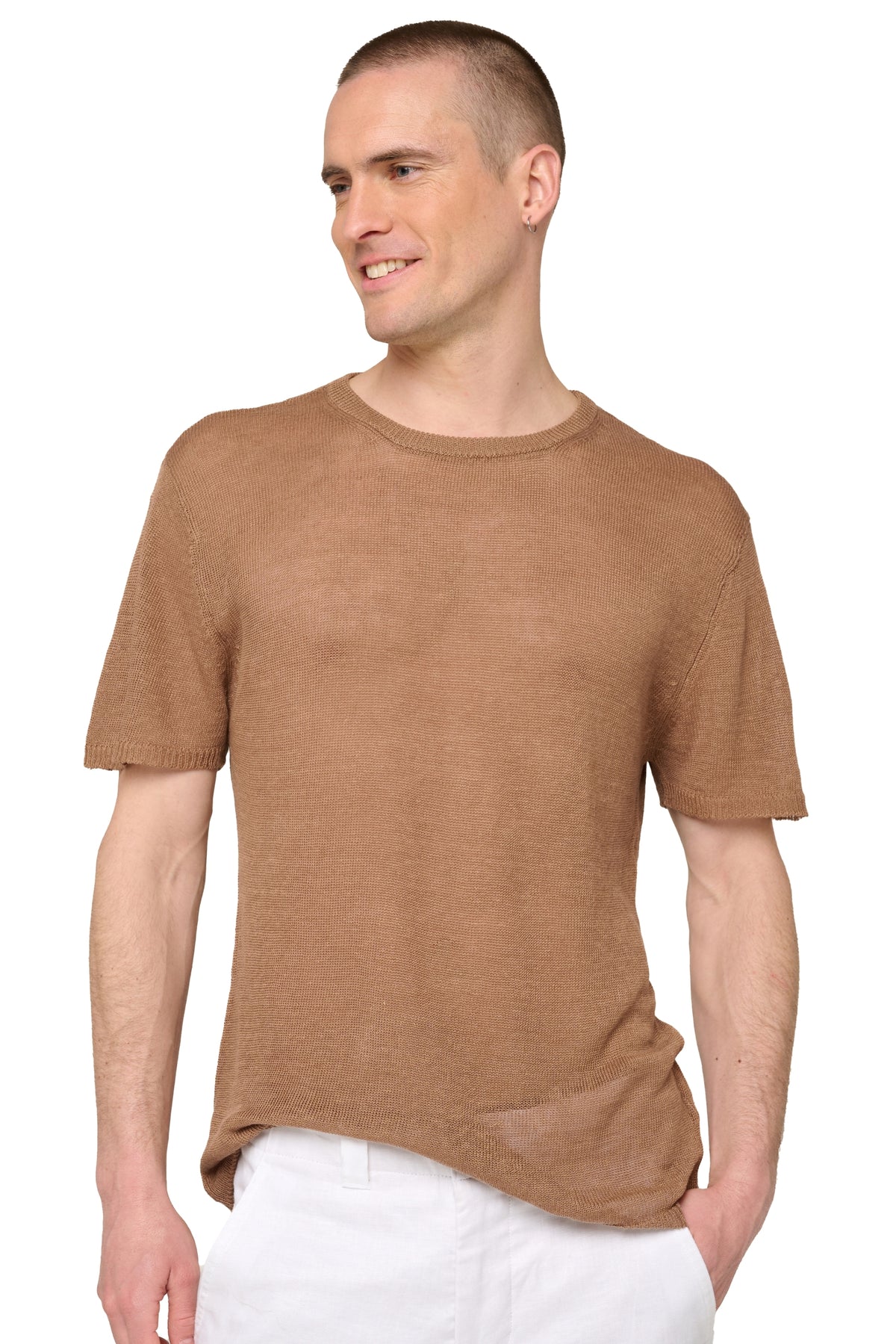 Rayan in lino uomo - nutmeg - Mahogany