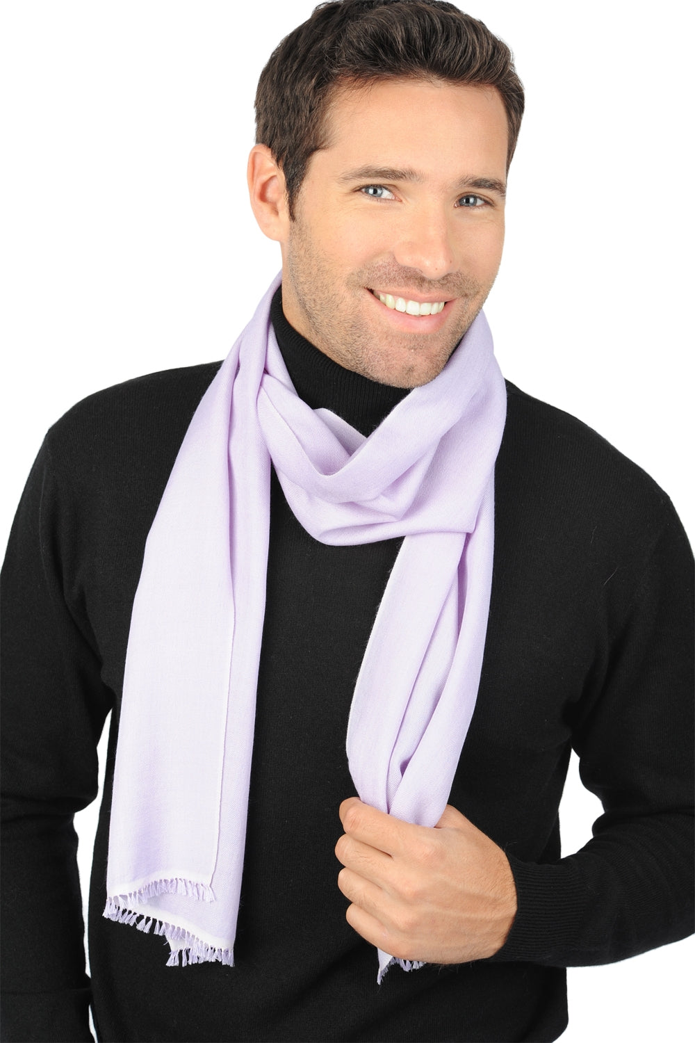 Scarva in cashmere e seta donna - malva luminoso - Mahogany