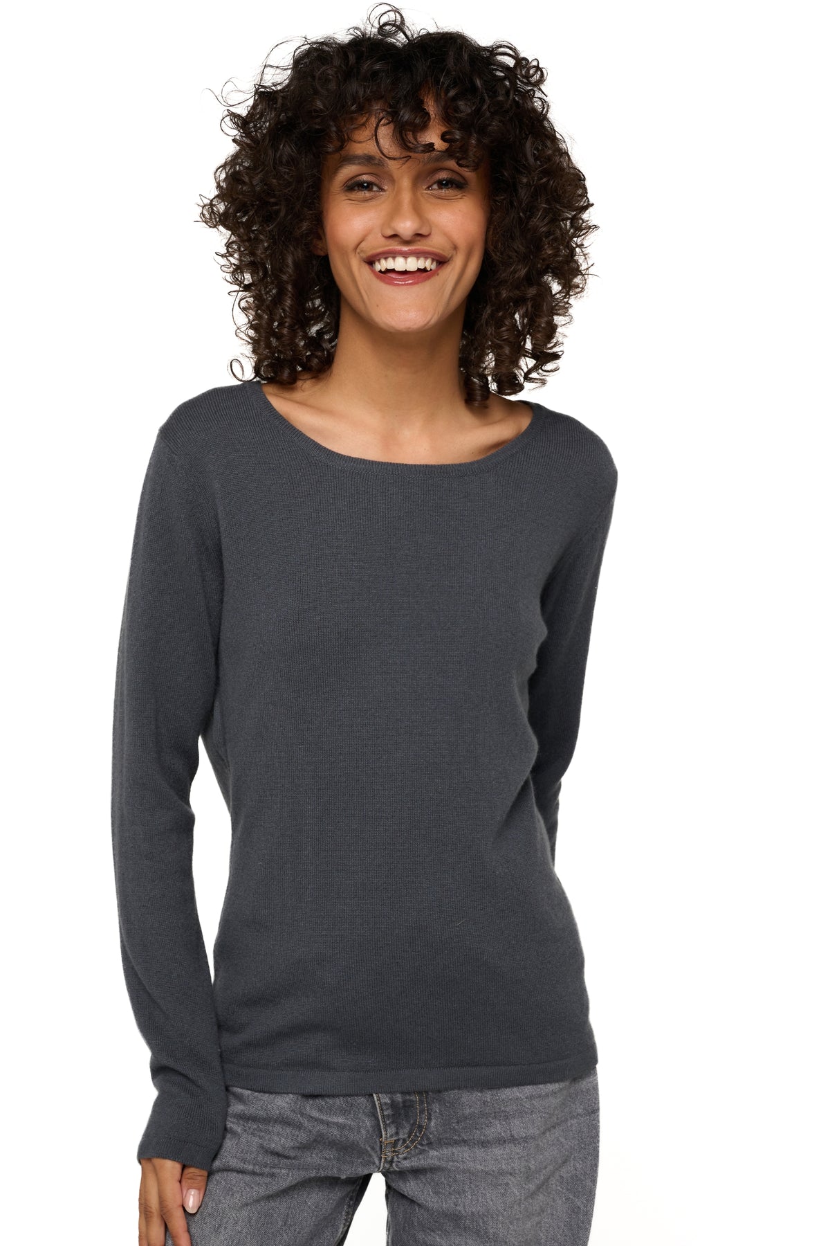 Solange in cashmere donna - antracite - Mahogany