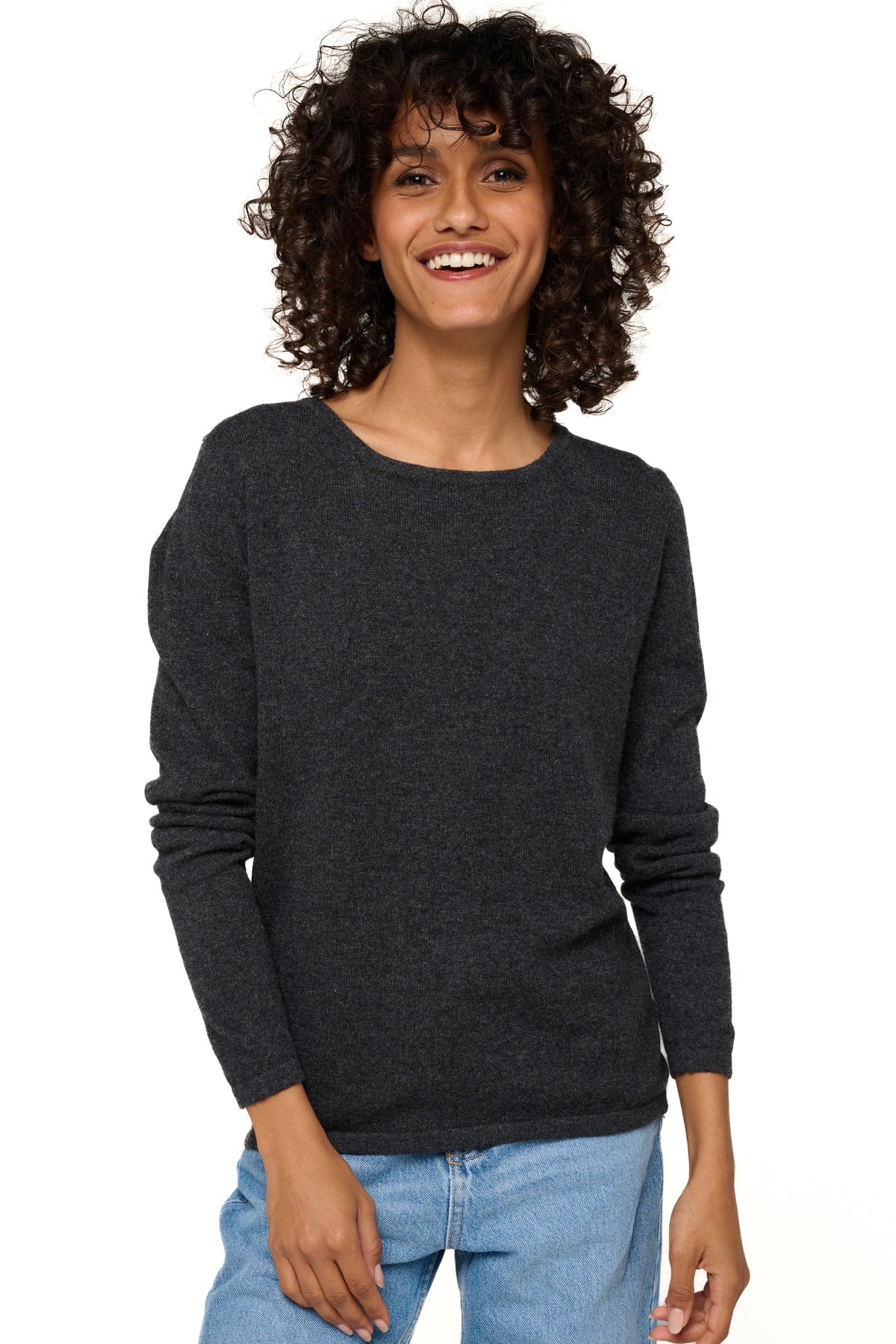 Solange in cashmere donna - antracite melange - Mahogany