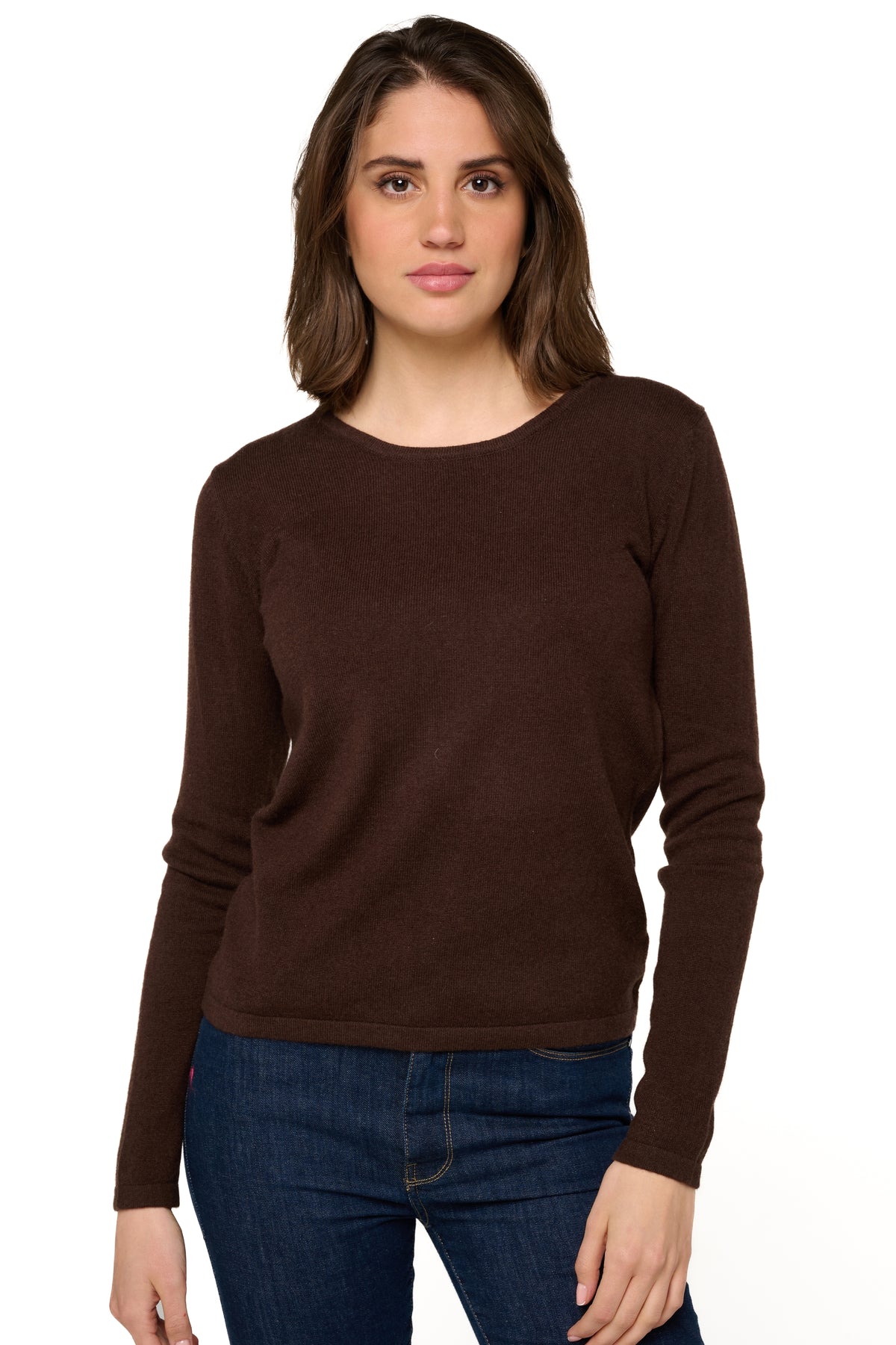 Solange in cashmere donna - cappuccino - Mahogany