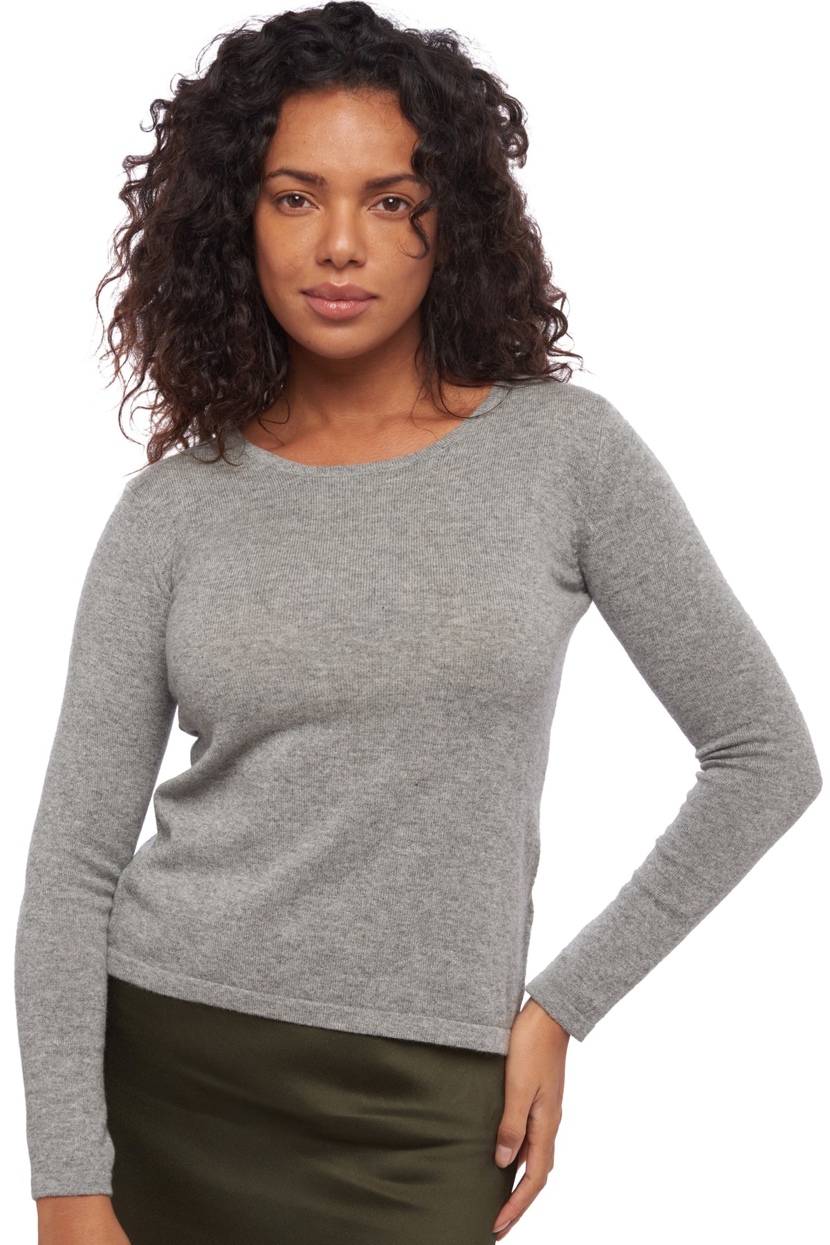 Solange in cashmere donna - grigio chiné - Mahogany