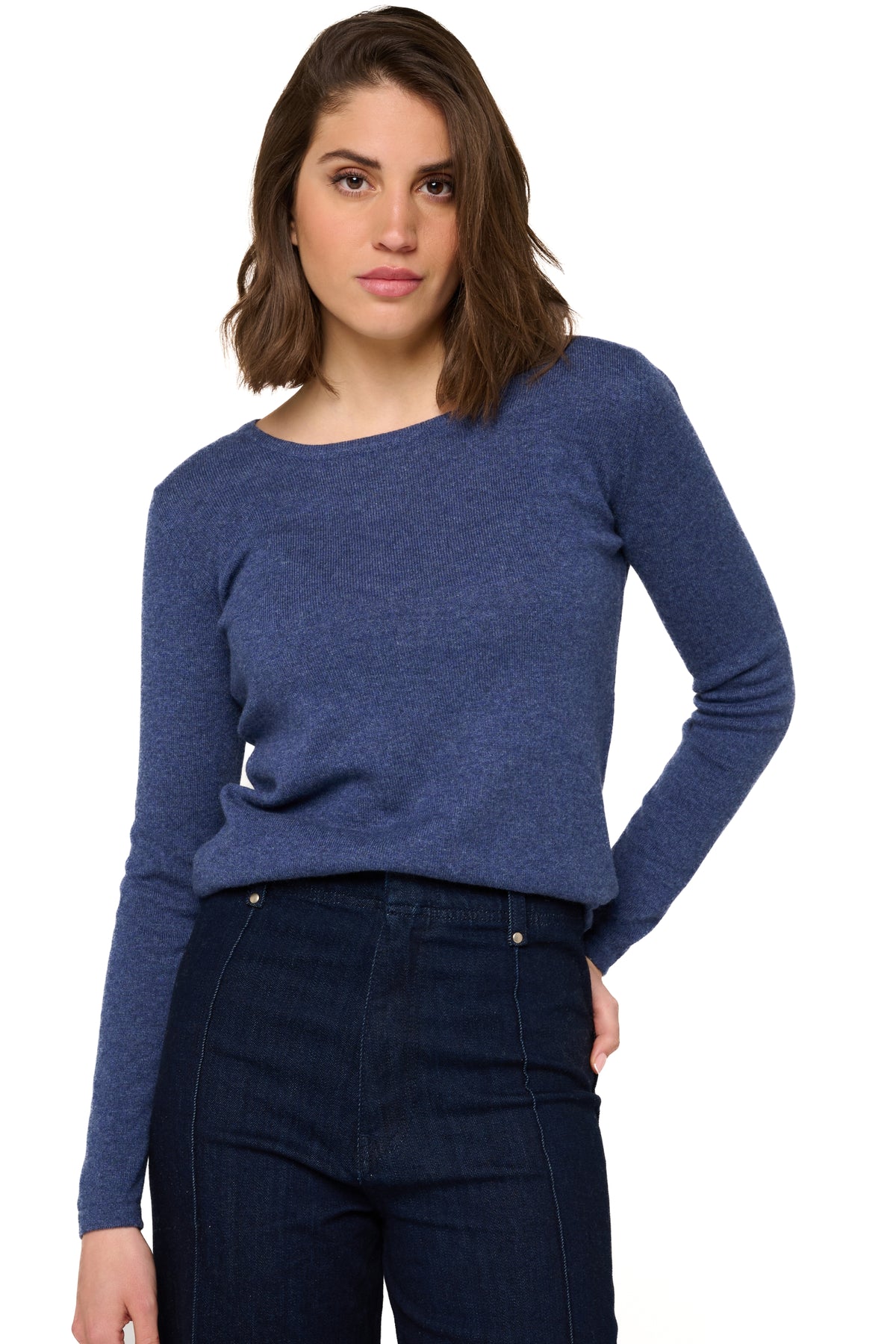 Solange in cashmere donna - indigo - Mahogany