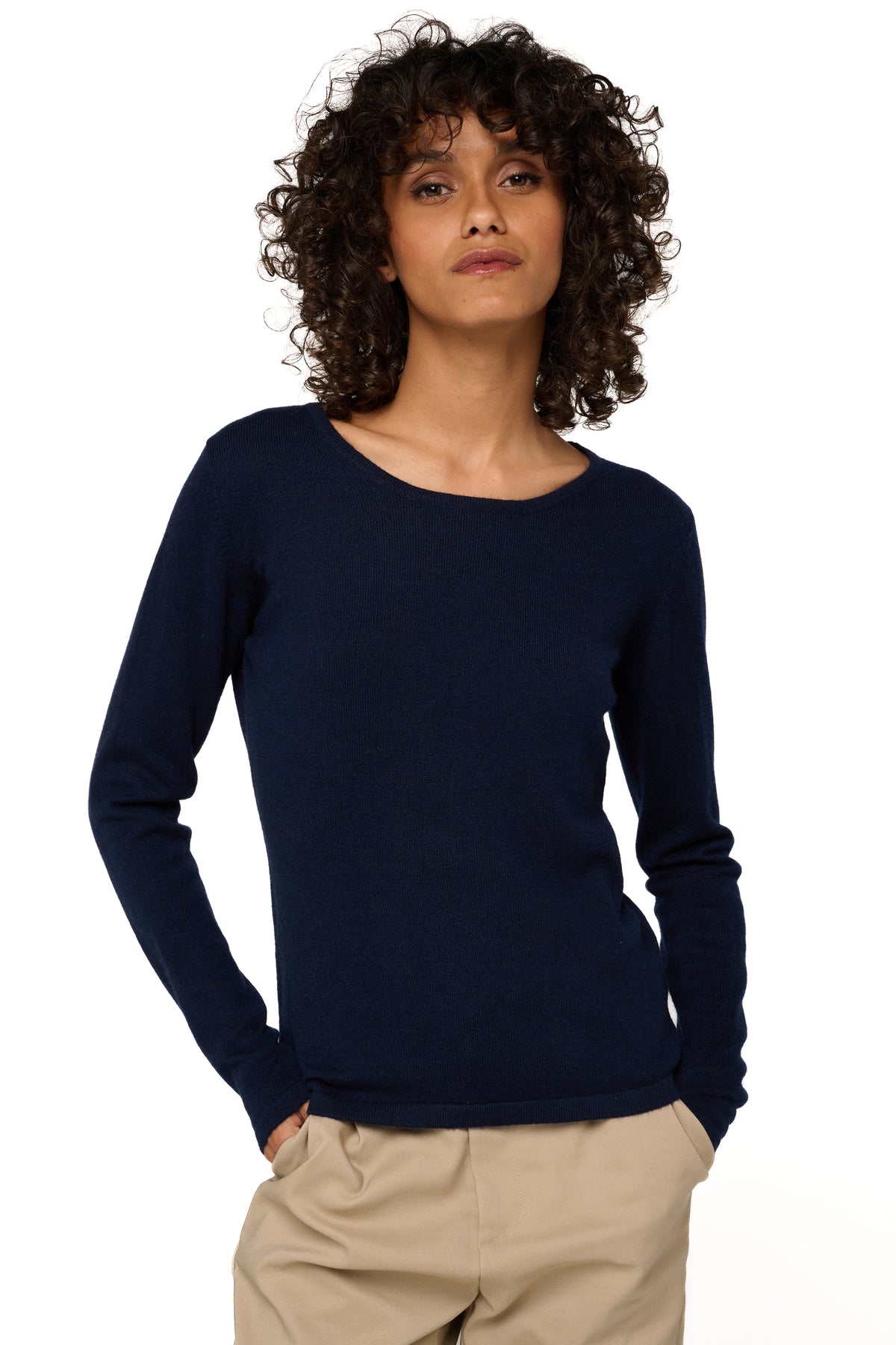 Solange in cashmere donna - blu marino scuro - Mahogany