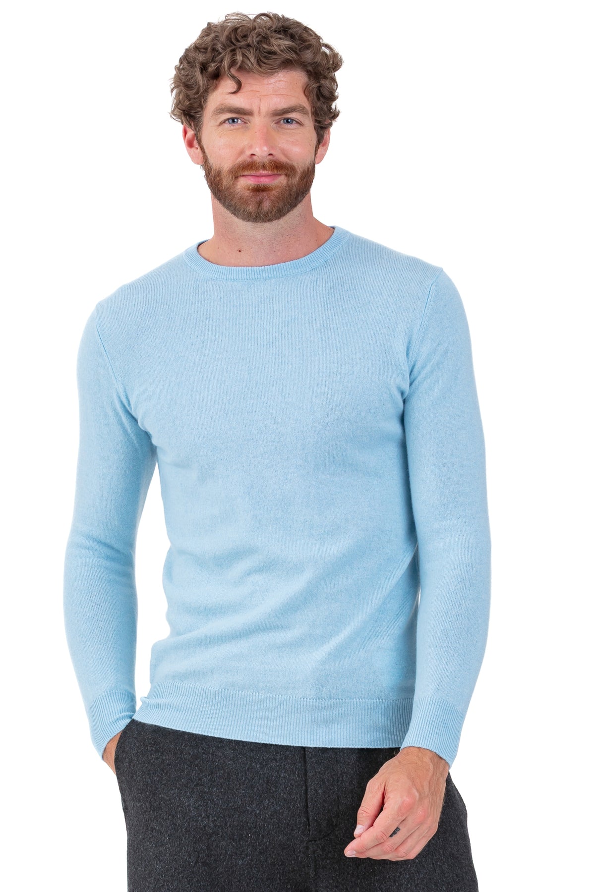 Tao in cashmere uomo - powder blue - Mahogany