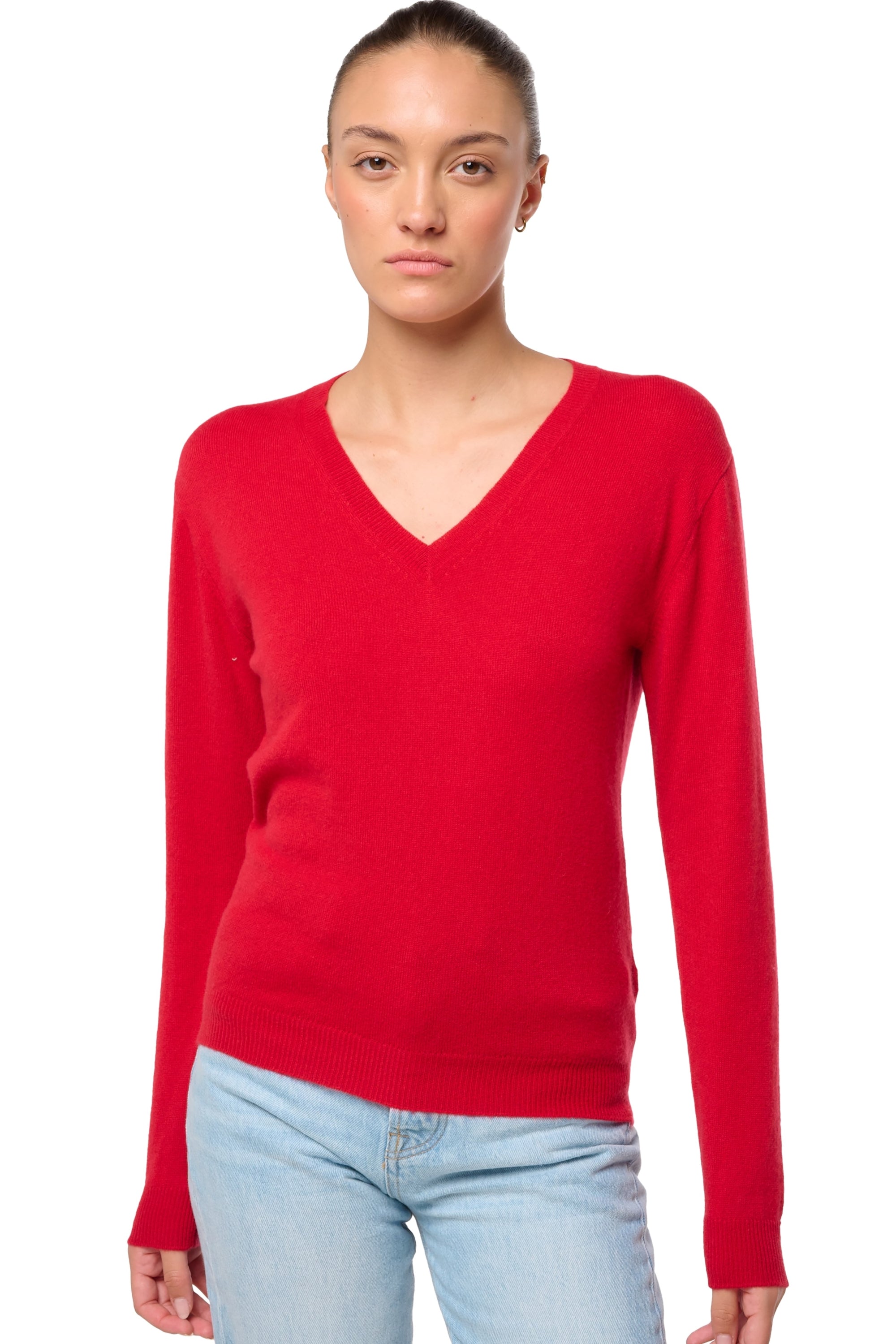 Tessa in cashmere donna - deep red - Mahogany