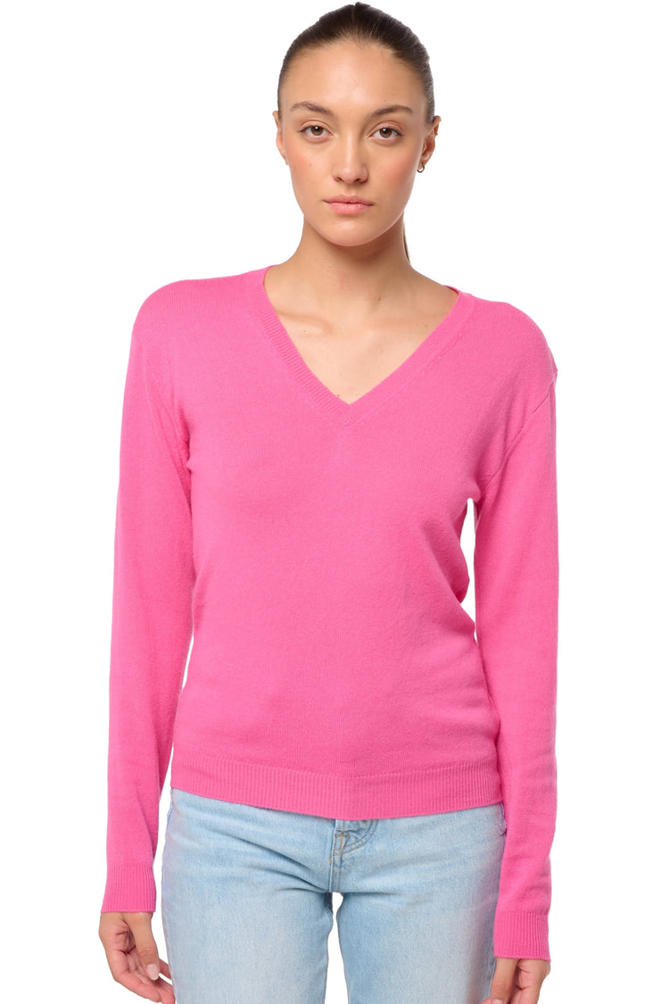 Tessa in cashmere donna - flashy rose - Mahogany