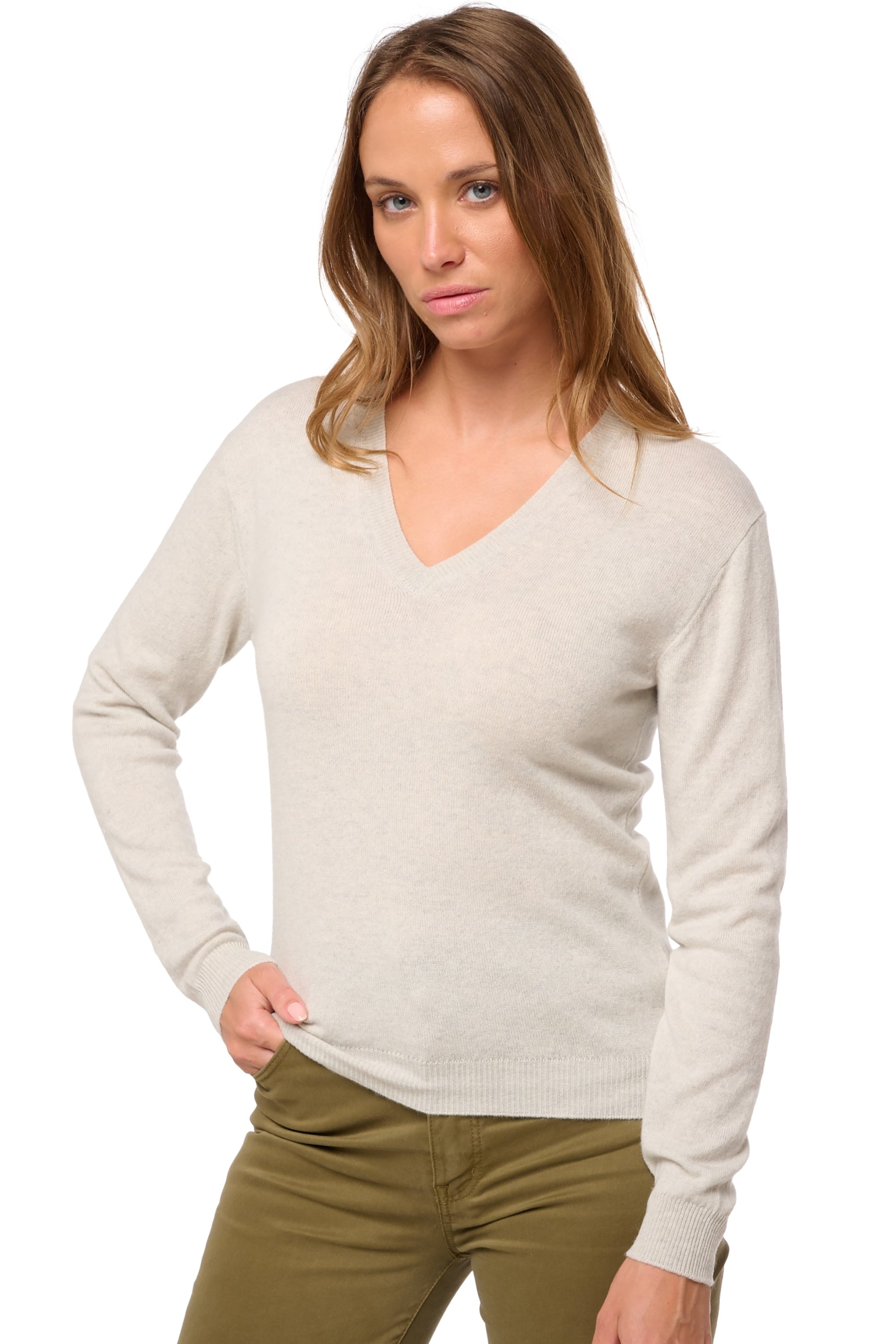 Tessa in cashmere donna - fluo white - Mahogany